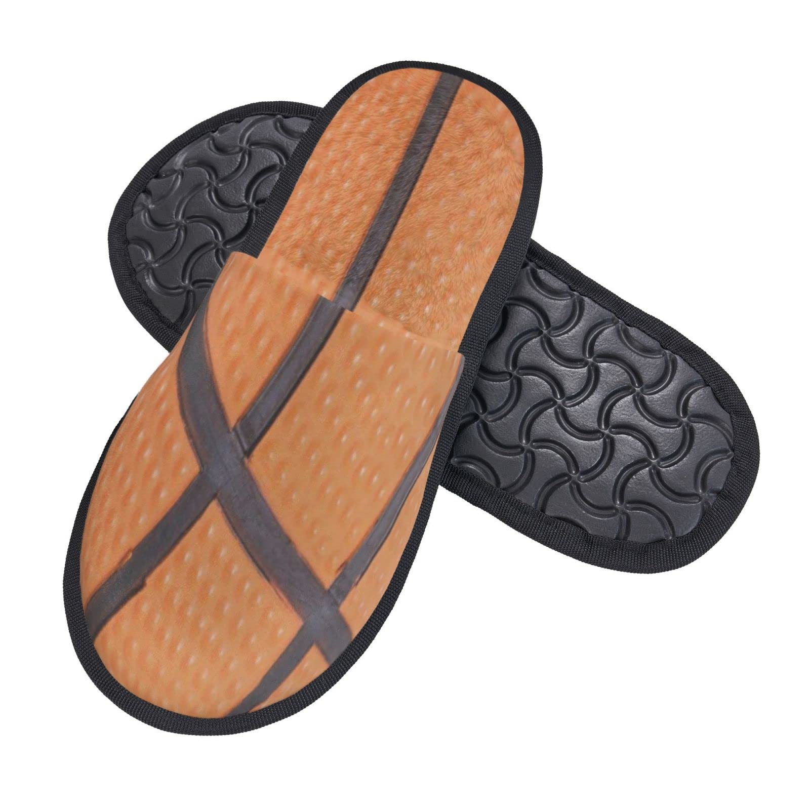 **Warm Fluffy Indoor Slippers for Men & Women - Cozy Winter House Shoes with Non-Slip Sole - Perfect for Basketball Fans, Lounging at Home, and Cold Weather Comfort**