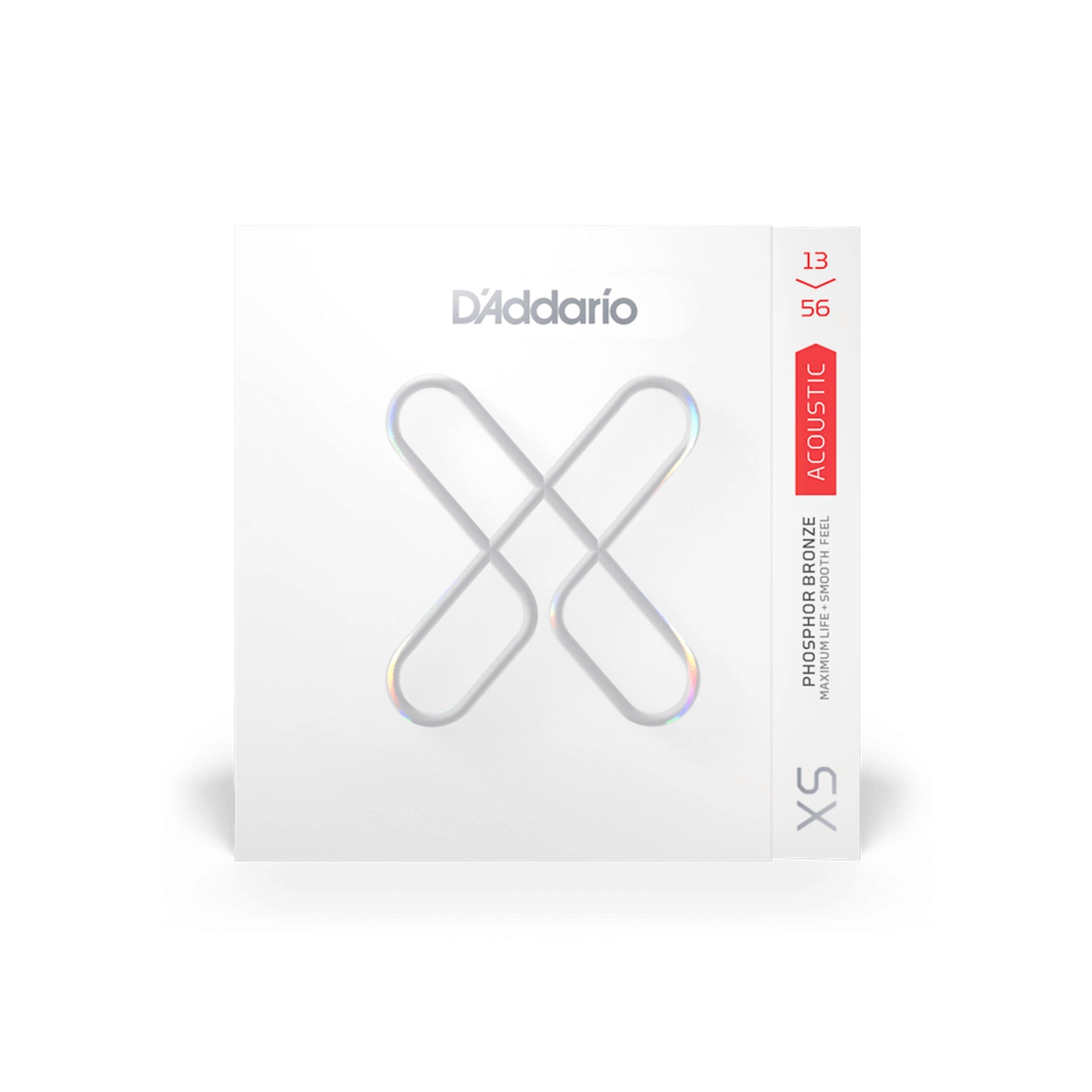 D'Addario XS Coated Acoustic Guitar Strings - Phosphor Bronze 13-56 | Long-Lasting Tone & Playability for Folk, Country & Fingerstyle Playing