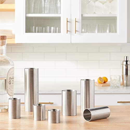 Barfly Thimble Measure Set - 25/35/50/70/125/175/250 ml Stainless Steel Jiggers for Cocktail & Bartending - Perfect for Home Bars, Professional Mixology & Craft Cocktails