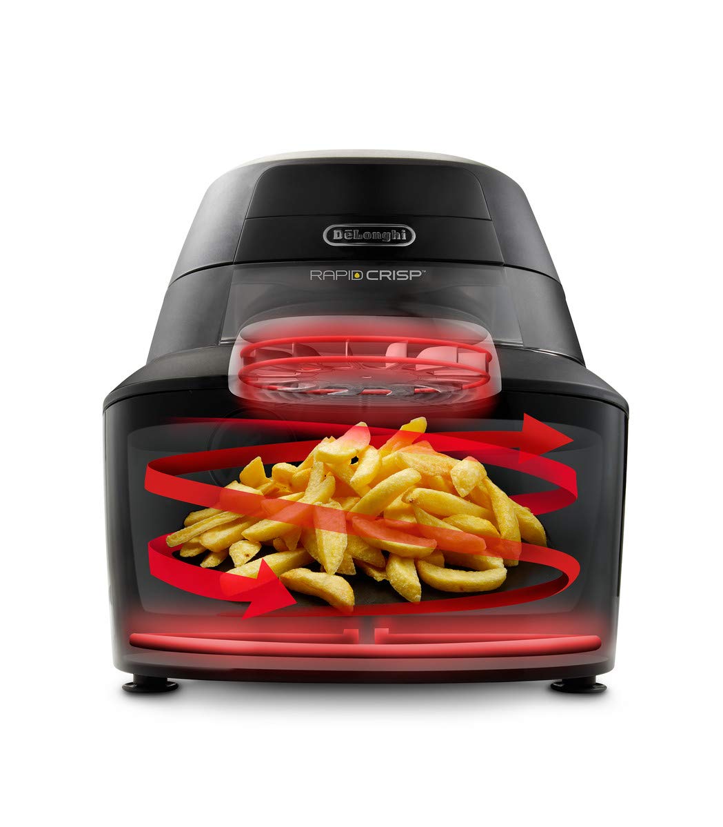 De'Longhi Rapid Crisp 4-Quart Air Fryer - 1700W Fast Cooking, Nonstick & Easy Clean - Perfect for Fries, Chicken, Pizza & More - Ideal for Quick Meals & Healthy Snacks - FH2133