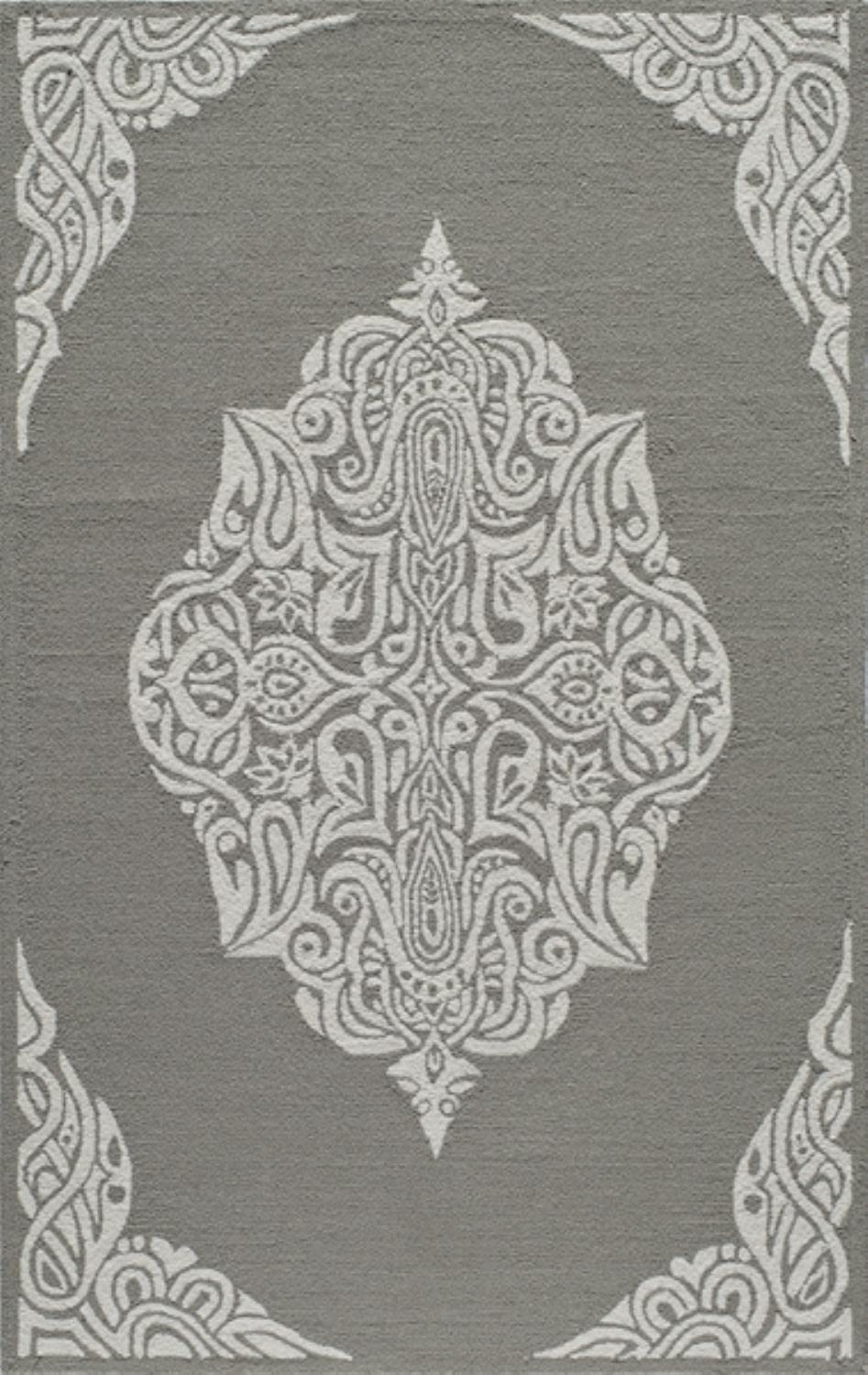 Premium Momeni Veranda Collection 9' x 9' Round Area Rug in Grey - Perfect for Living Room, Bedroom, or Outdoor Patio Decor