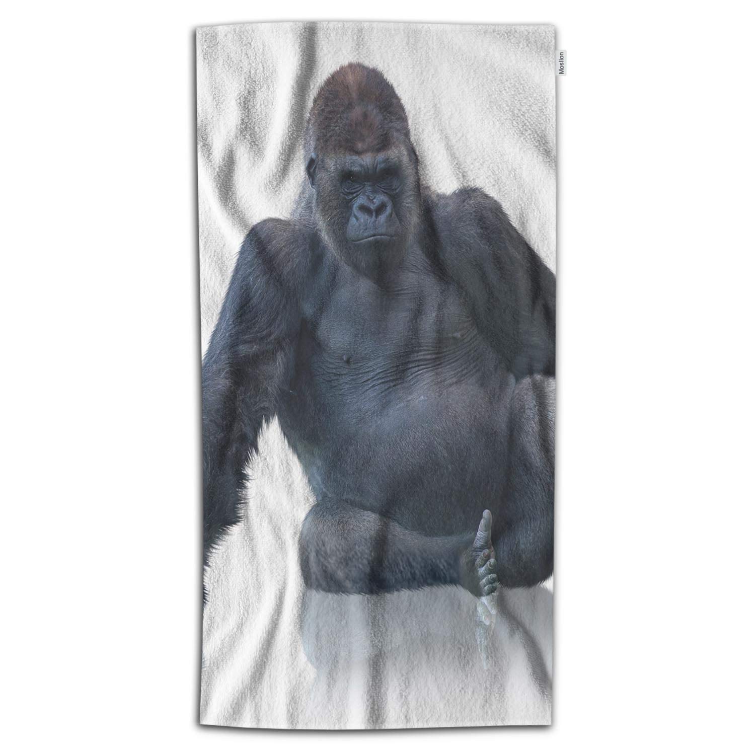 Premium Black Silverback Gorilla Bath Towels - 64