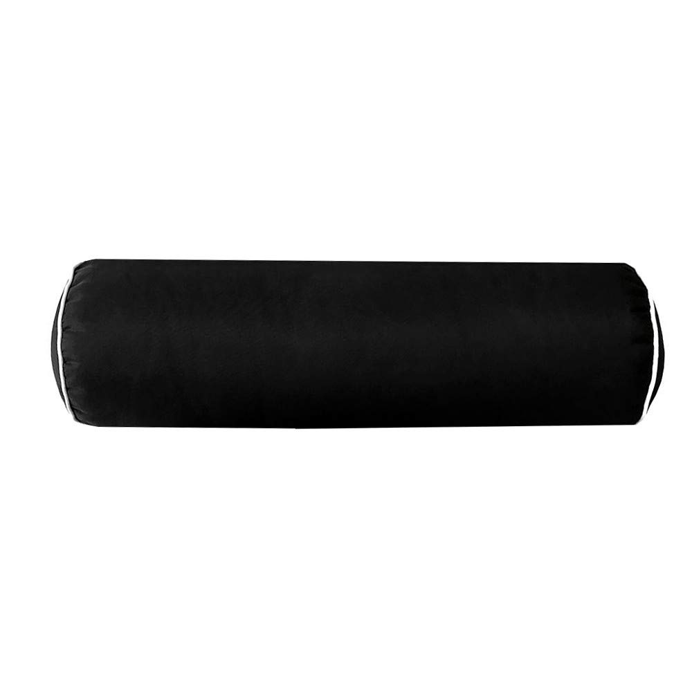 AD109 Contrast Pipe Trim Small 23x24x6 Deep Seat Back Rest Bolster Cushion Insert Slip Cover Set for Sofa, Chair & Home Decor - Comfortable Living Room & Bedroom Accent Pillow Covers