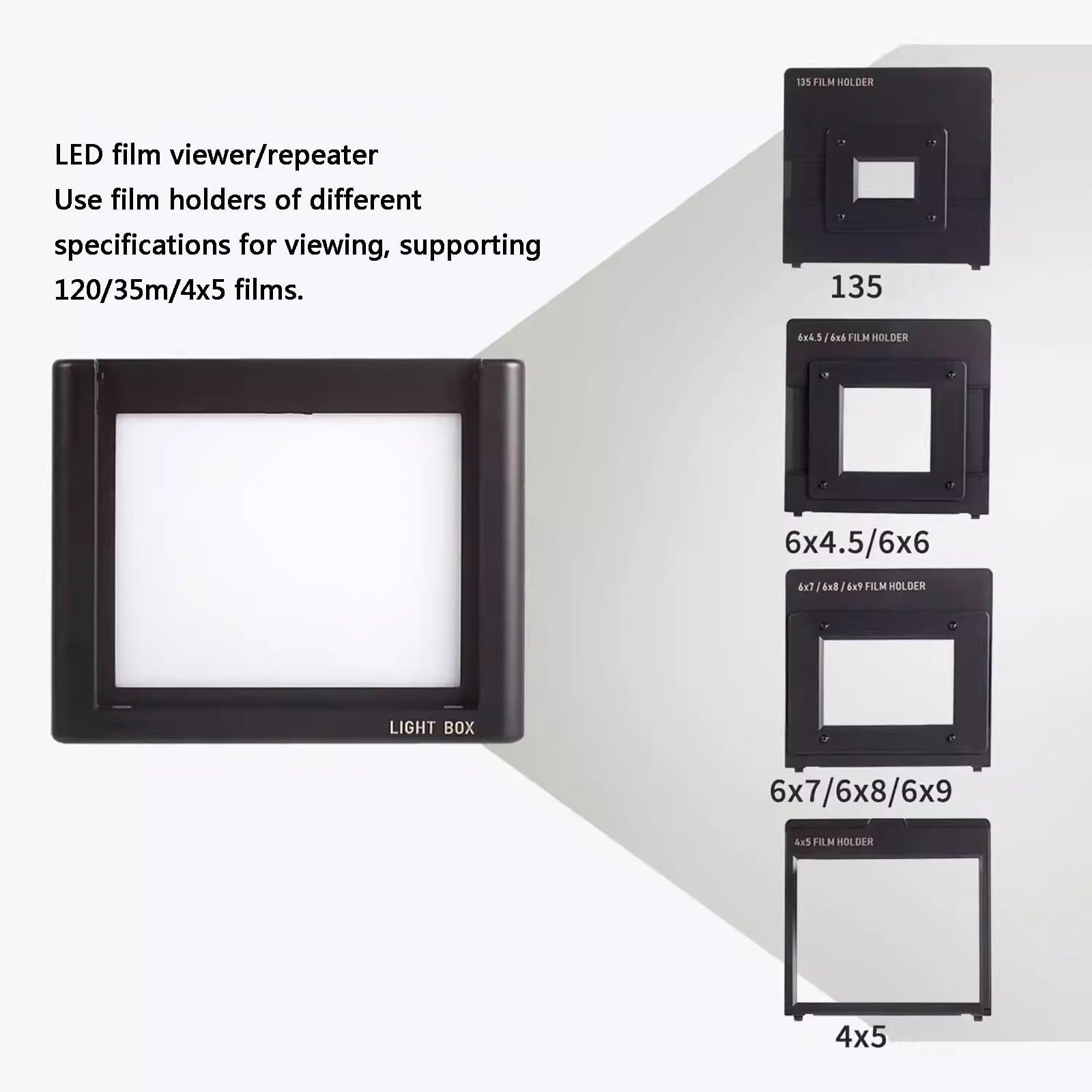 Professional Mobile Film Scanner - Convert 35mm, 120 & 4x5 Negatives/Slides to Digital JPEG Files | USB-Powered LED Lighted Photo Viewer | Perfect for Archiving Old Family Photos & Digitizing Film Collections