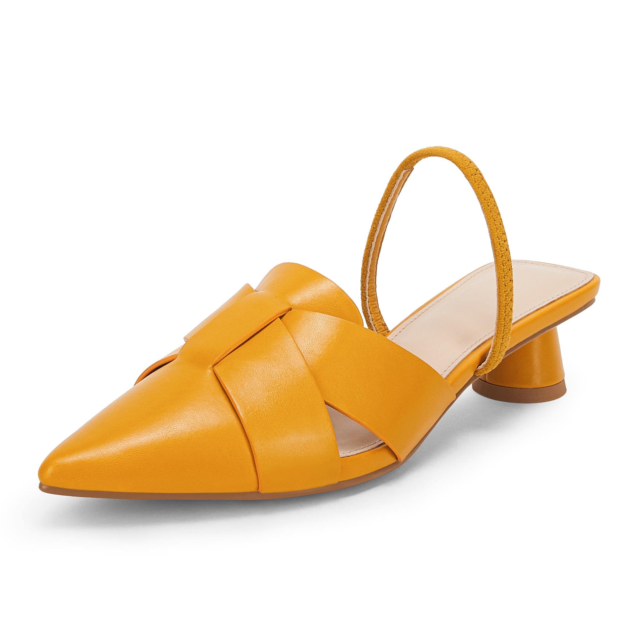 Coutgo Women's Closed Pointed Toe Mule Flats - Backless Slip On Loafers & Slides for Comfortable Casual Wear - Perfect for Office, Shopping and Daily Outfits