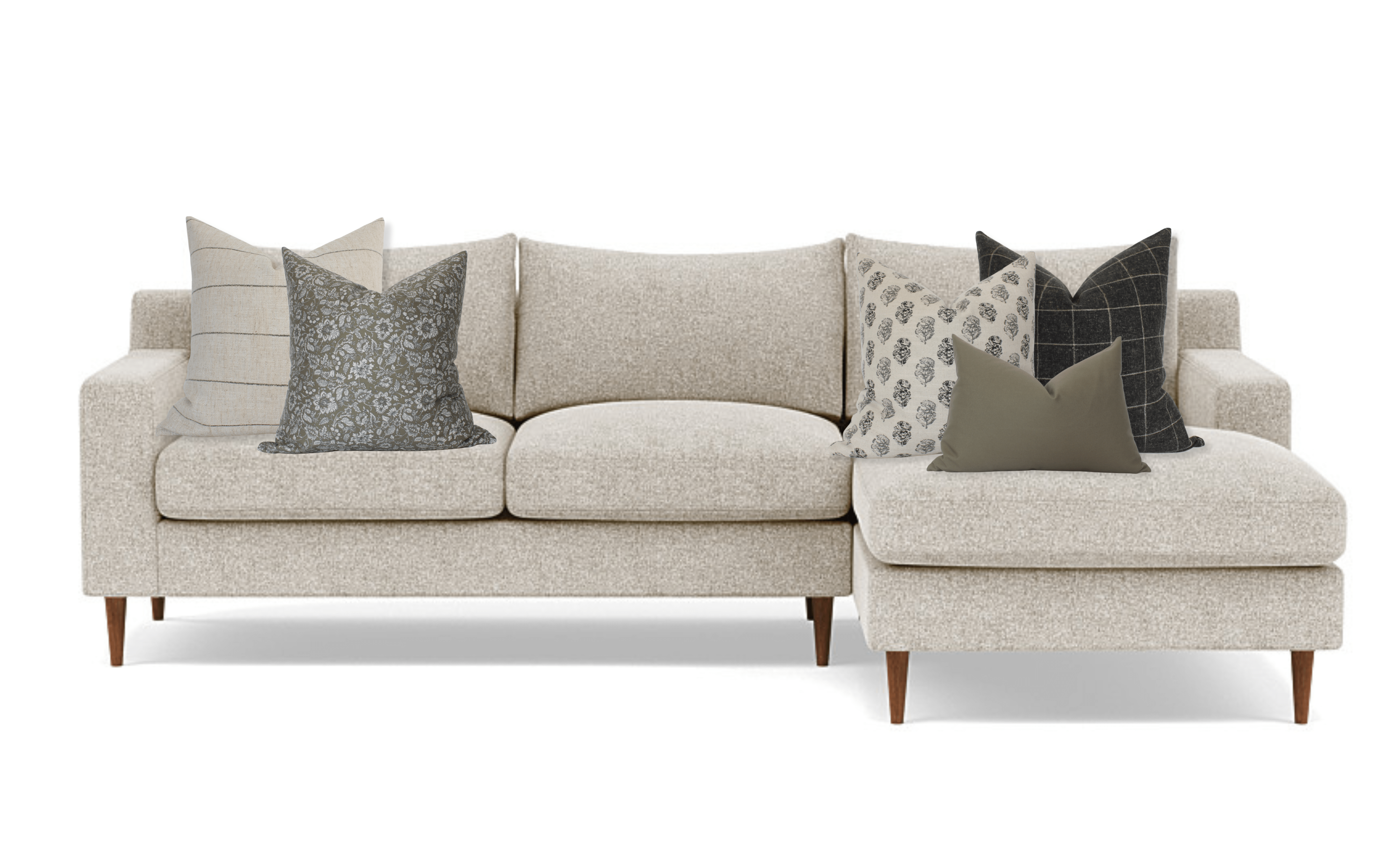 Jules Pillow Combo Set of 5 - Soft Decorative Throw Pillows for Sofa, Bed & Couch - Perfect for Living Room, Bedroom & Home Decor