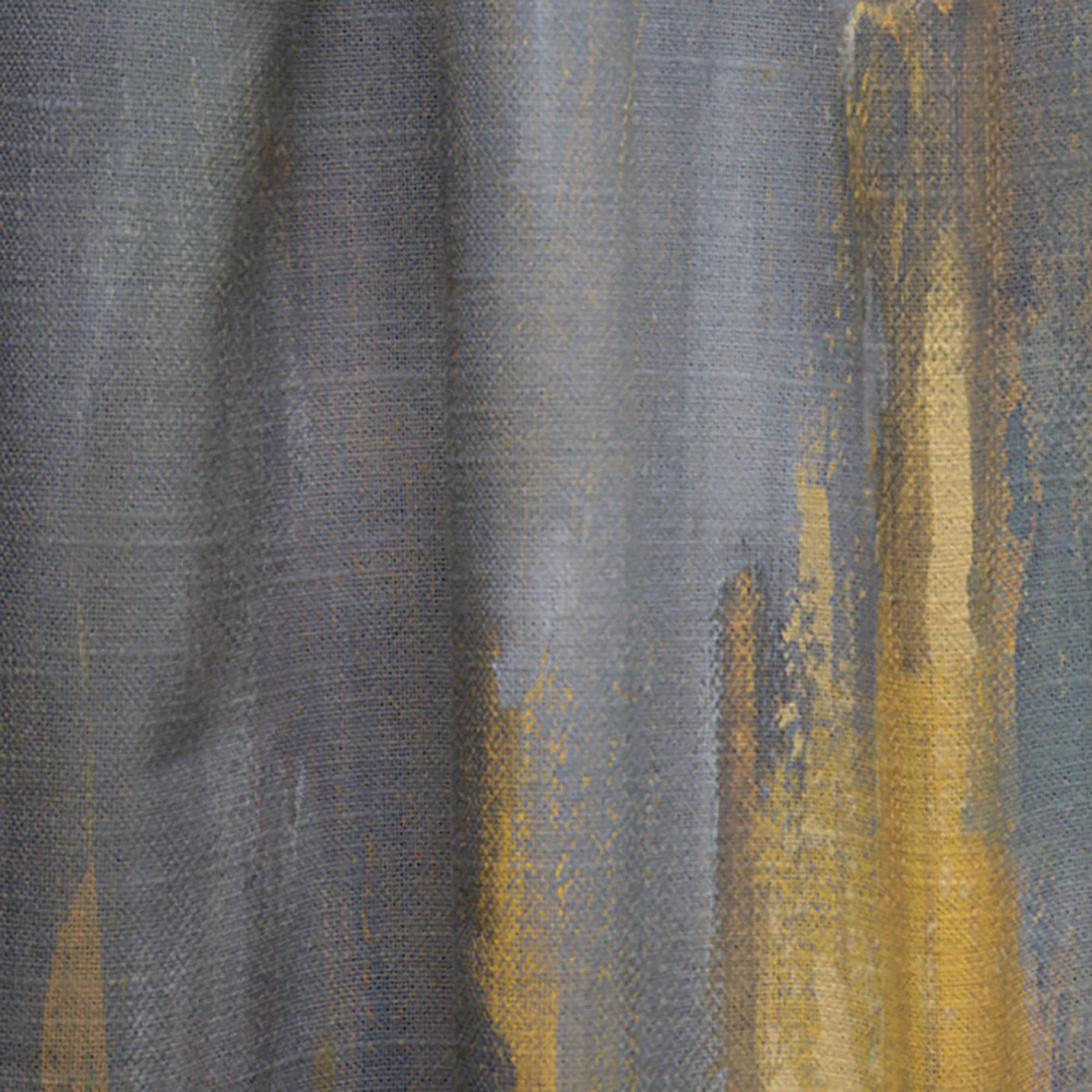 DesignQ Black & Gold Glam Abstract Thermal Insulated Curtains - Single Panel 52x120 - Elegant Drapes for Bedroom & Living Room - Perfect for Home Decor & Light Control