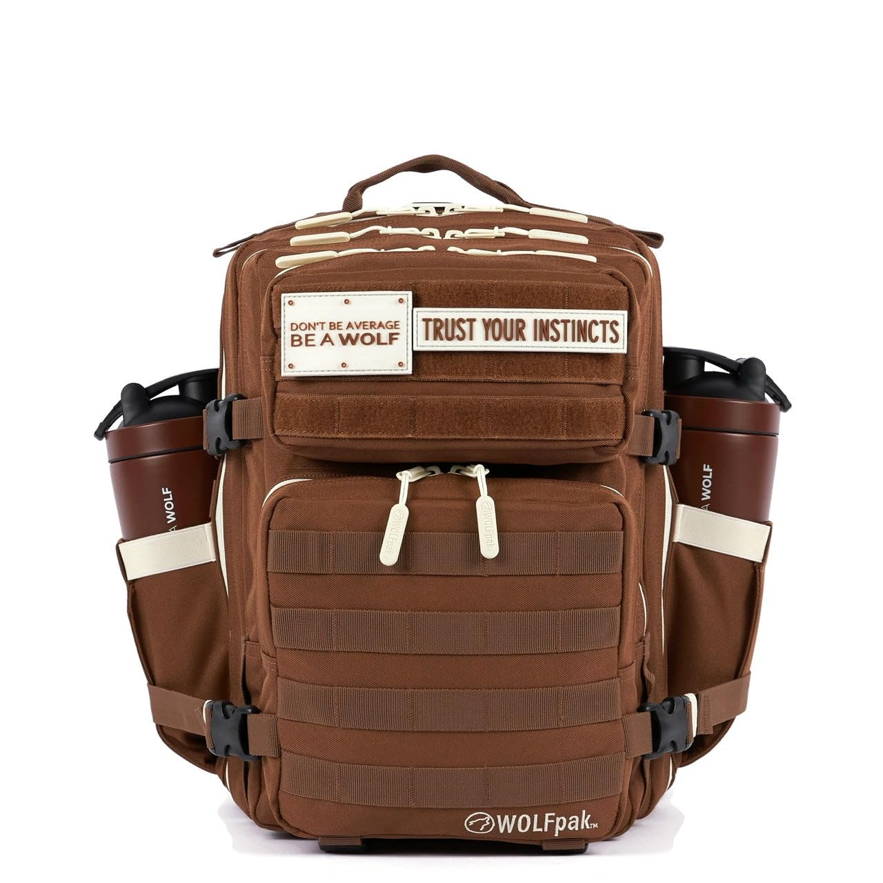 WOLFpak 25L Waterproof Hiking Backpack - Mocha Brown for Outdoor Adventures, Travel & Daily Commute
