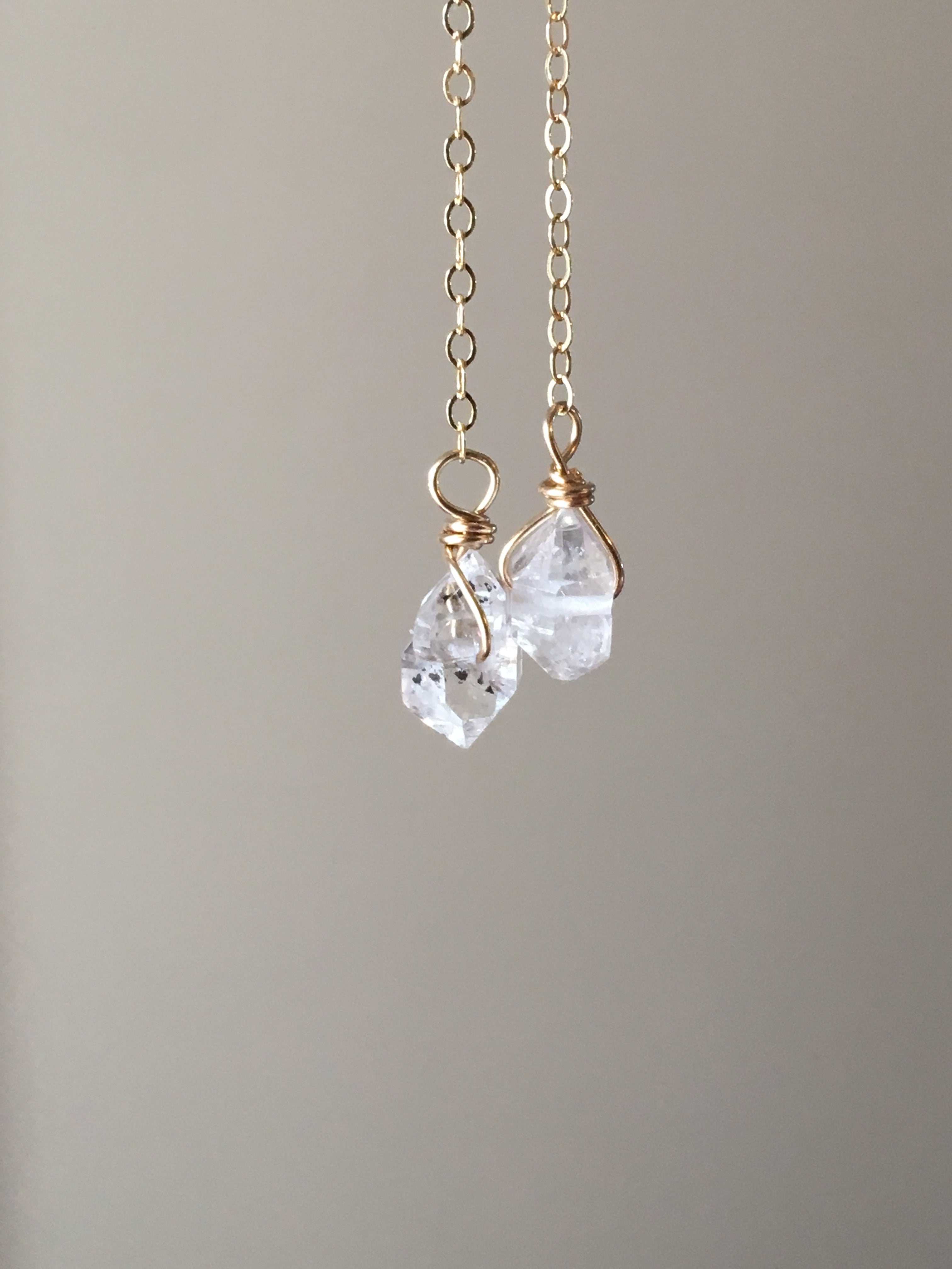 Natural Herkimer Diamond Dangle Drop Earrings - 925 Sterling Silver Handmade Jewelry for Women - Perfect for Weddings, Parties & Special Occasions