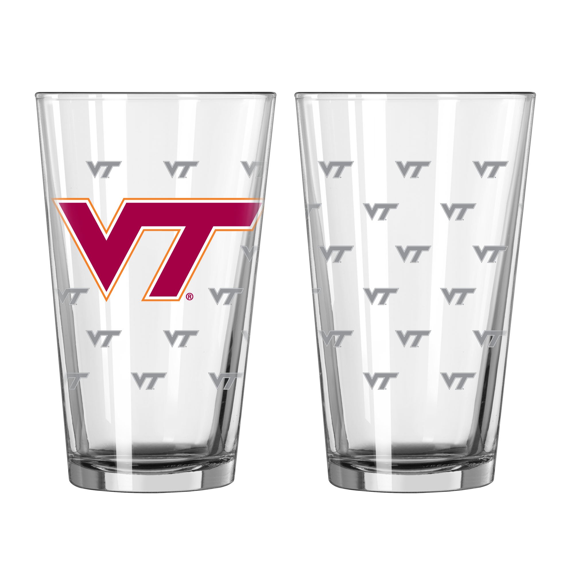 Boelter Brands NCAA Unisex Satin Etch Pint Glass Set - 2 Pack 16oz Beer Glasses for Game Day, Parties & Home Bar Decor - Officially Licensed College Team Drinkware