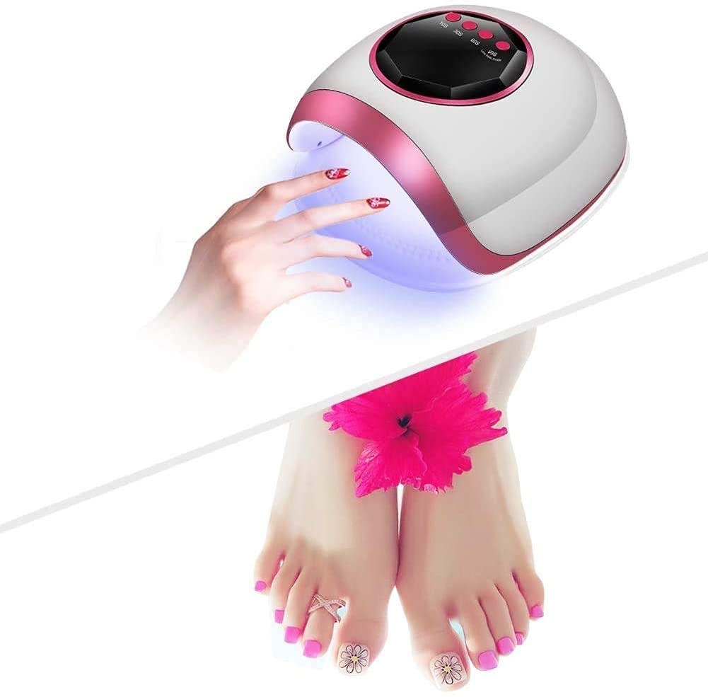 72W Fast UV LED Nail Dryer & Gel Polish Curing Lamp - Professional Nail Art Tool with 4 Timer Settings & Auto Sensor for Fingernails & Toenails - Perfect for Salon, Home Manicure & Pedicure