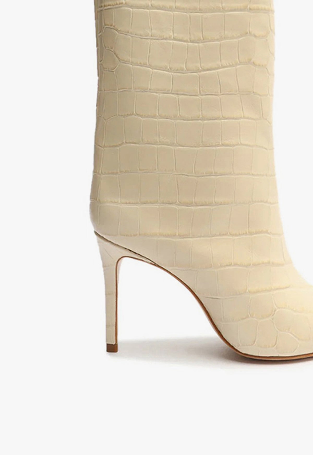 Maryana Crocodile Embossed Leather Boots for Women - Stylish Pointed Toe Ankle Boots with Chunky Heel | Perfect for Office, Night Out & Fall Fashion