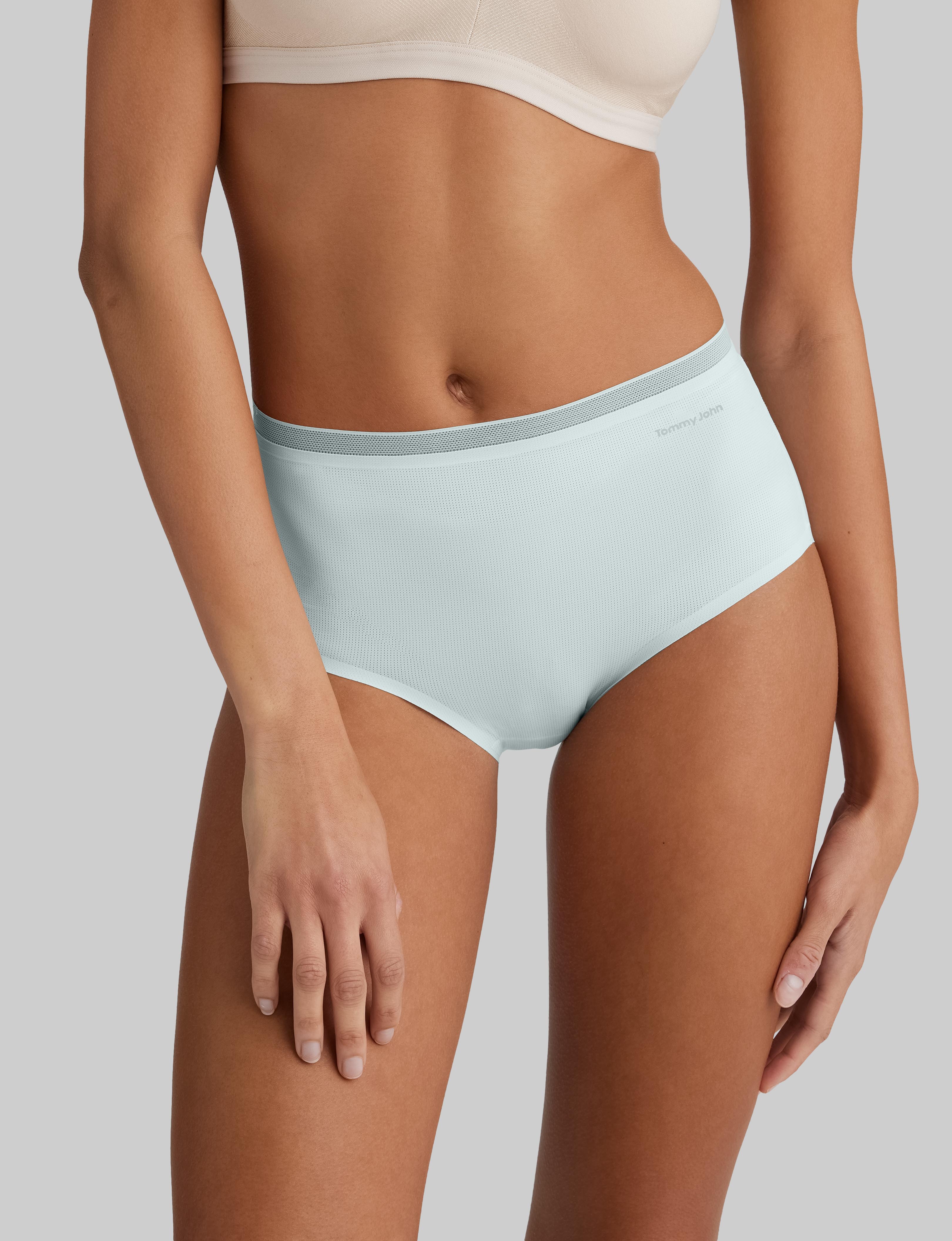 Women's High Rise Brief Underwear 3-Pack - Soft Comfortable Cotton Panties for Everyday Wear, Workout & Lounge