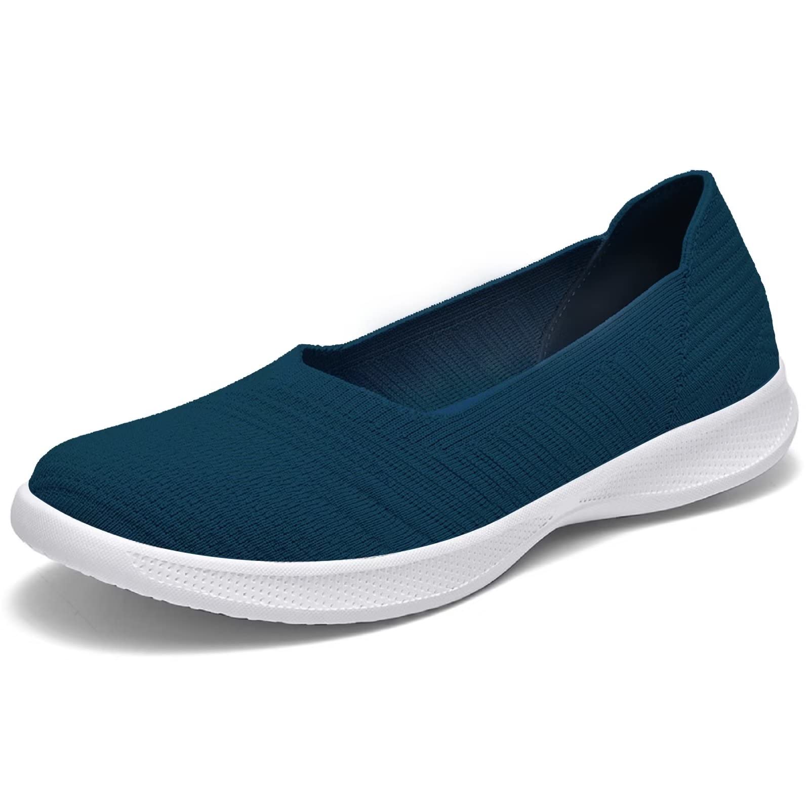 Zuwoigo Women's Lightweight Walking Shoes - Breathable Mesh Slip-On Loafers for Women, Comfortable Casual Flats with Arch Support | Perfect for Walking, Travel, Work & Everyday Wear