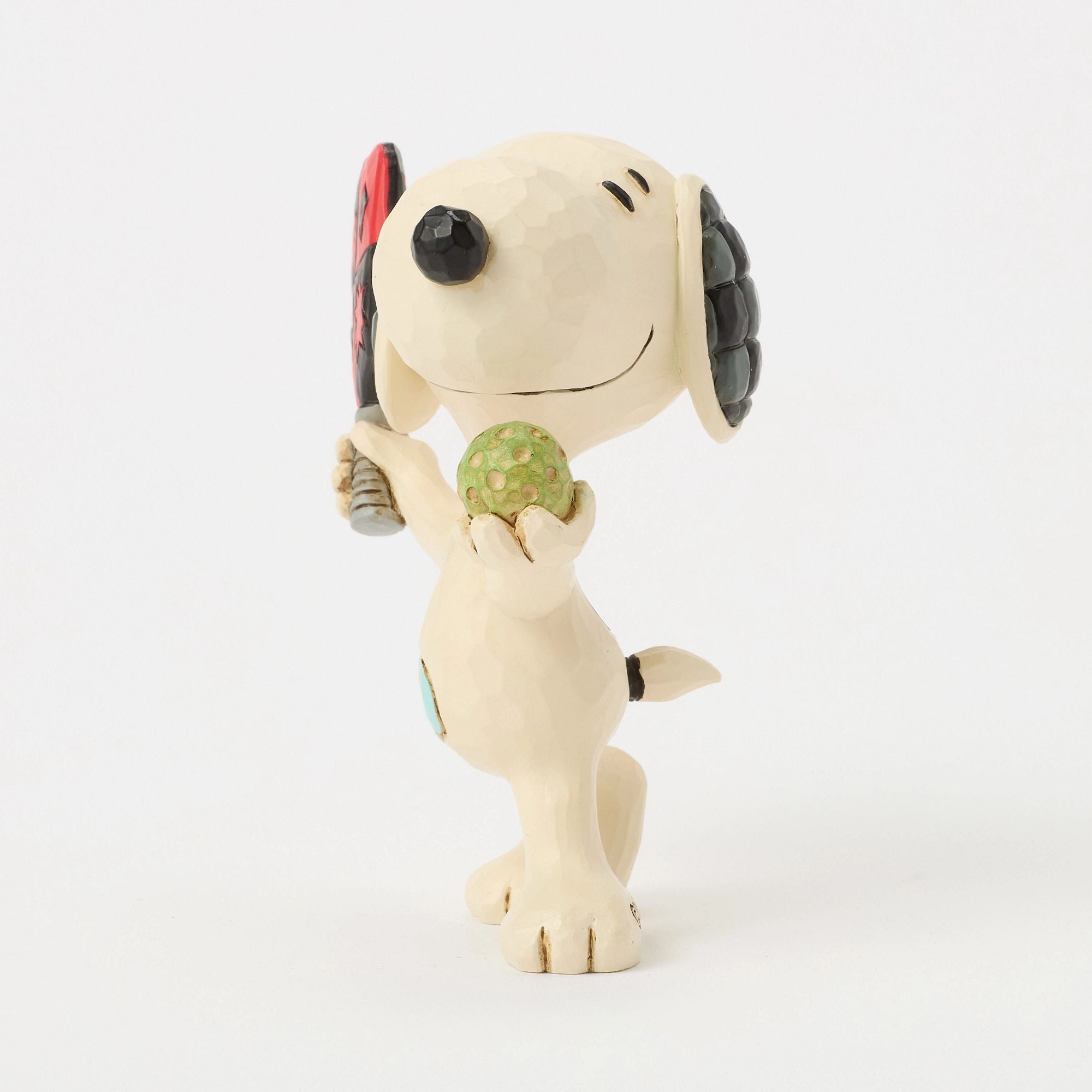 Snoopy Playing Pickleball Mini Figurine - Cute Collectible Toy for Fans & Decor - Perfect for Home, Office Display & Gifts