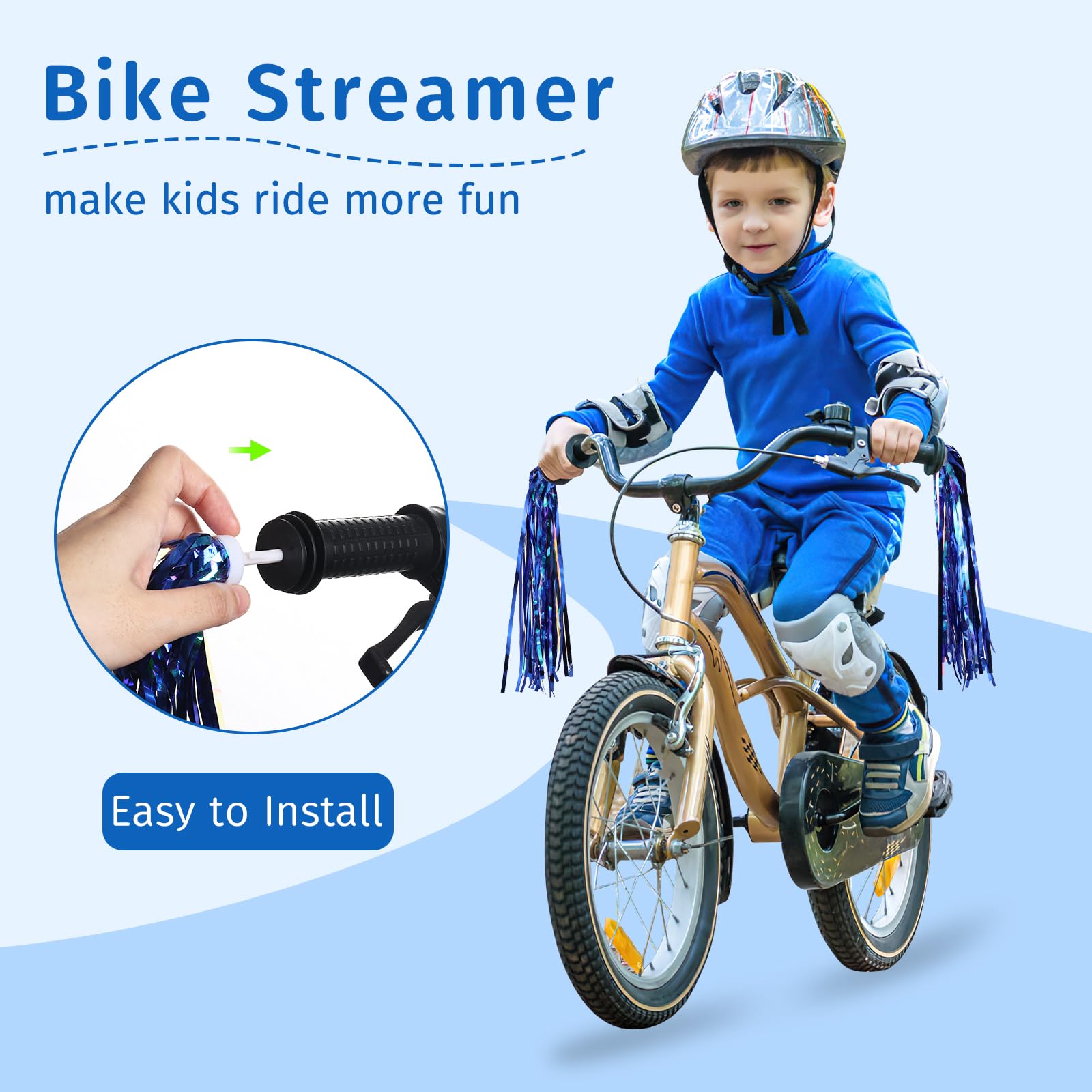 **Upgraded Zacro Kids Bike Basket with Bell & Streamers - Durable Bicycle Basket for Boys & Girls - Perfect for Toddler Bikes & Scooters - Ideal for School, Park Rides & Outdoor Adventures**