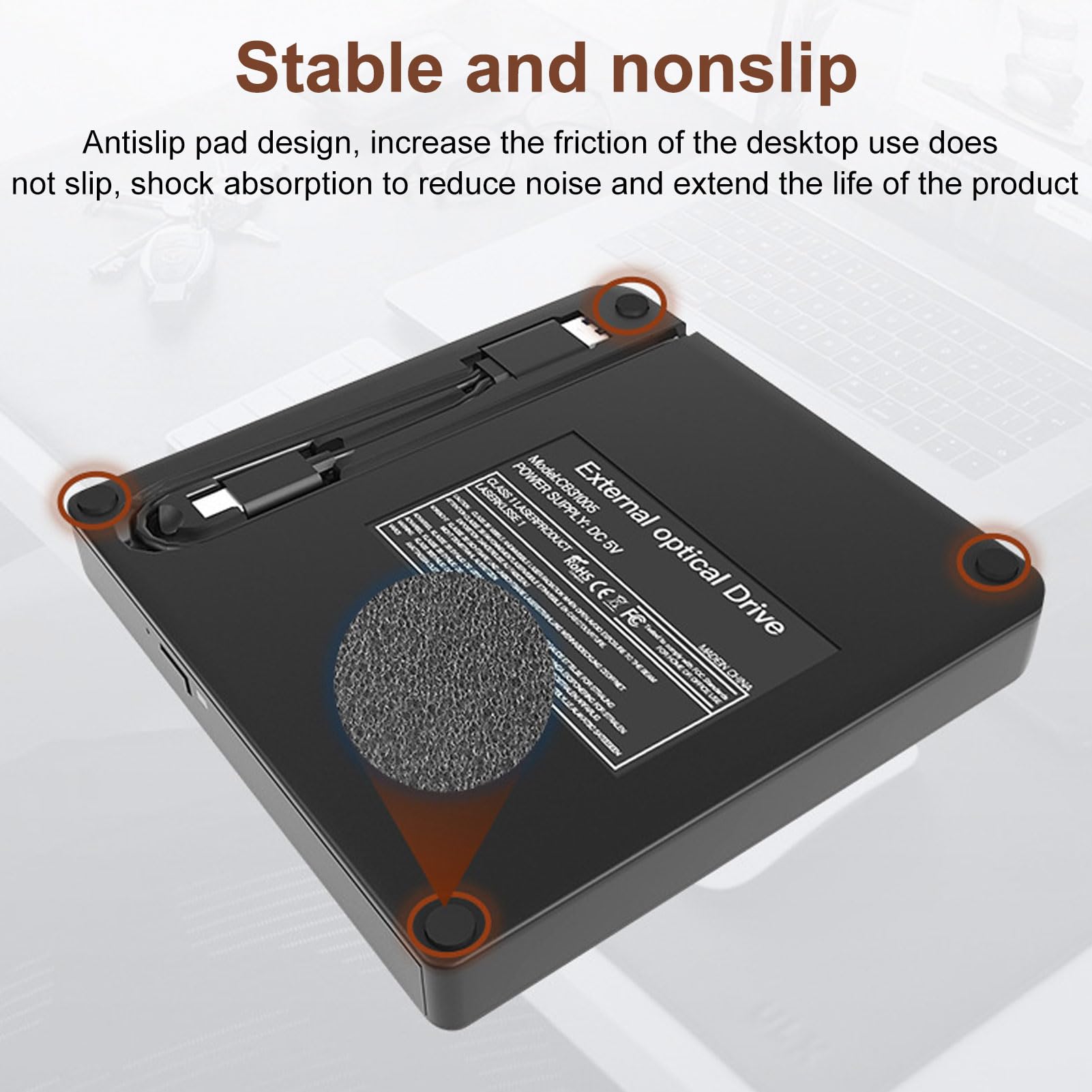 Universal External DVD Drive with USB 3.0, Multi-System Compatible DVD RW Burner for Windows PC, Ideal for Home Office and Multimedia Entertainment