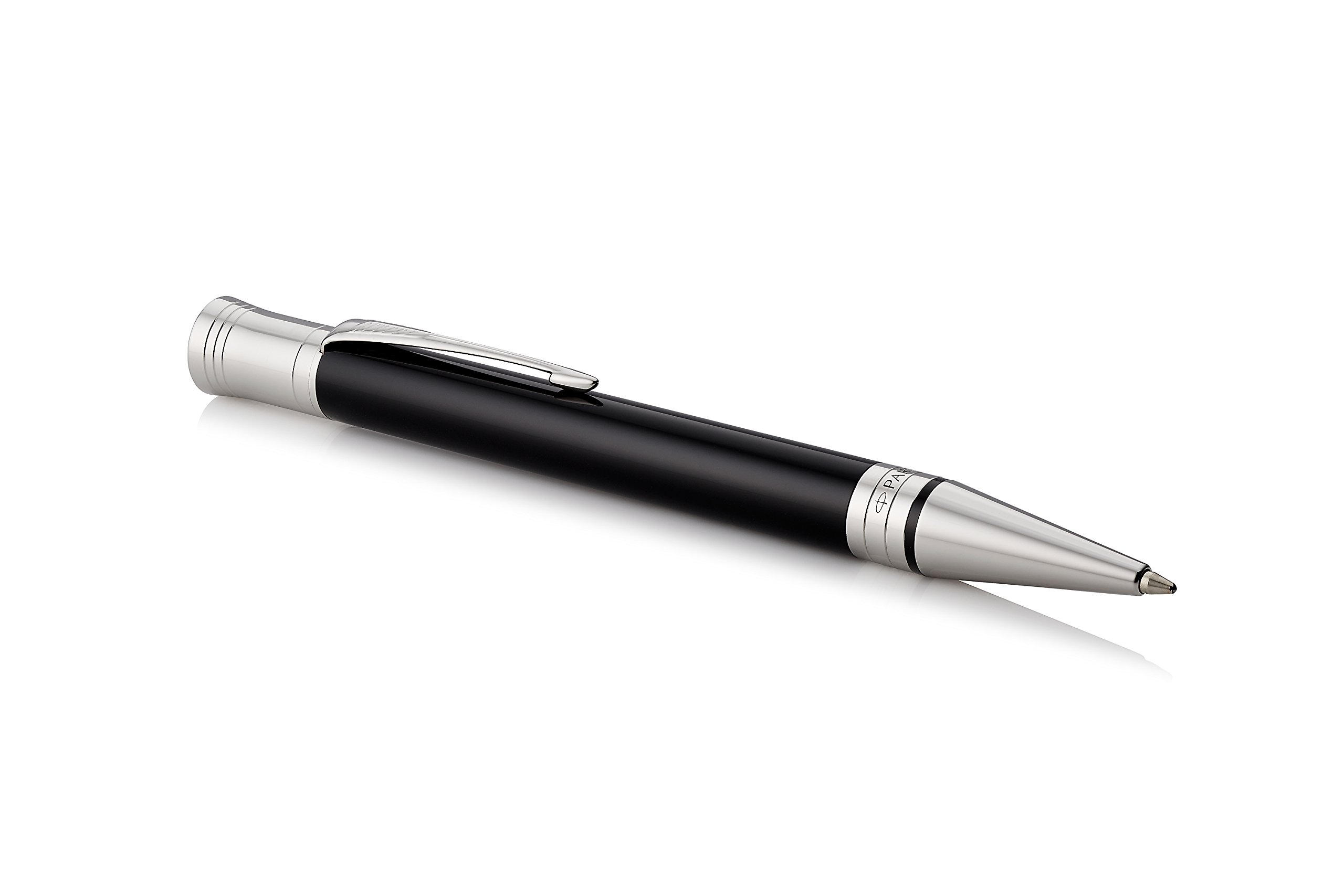 PARKER Duofold Ballpoint Pen - Classic Black with Palladium Trim, Medium Point Black Ink Refill | Premium Writing Instrument for Business, Gifts & Collectors | Ideal for Office, Signatures & Special Occasions