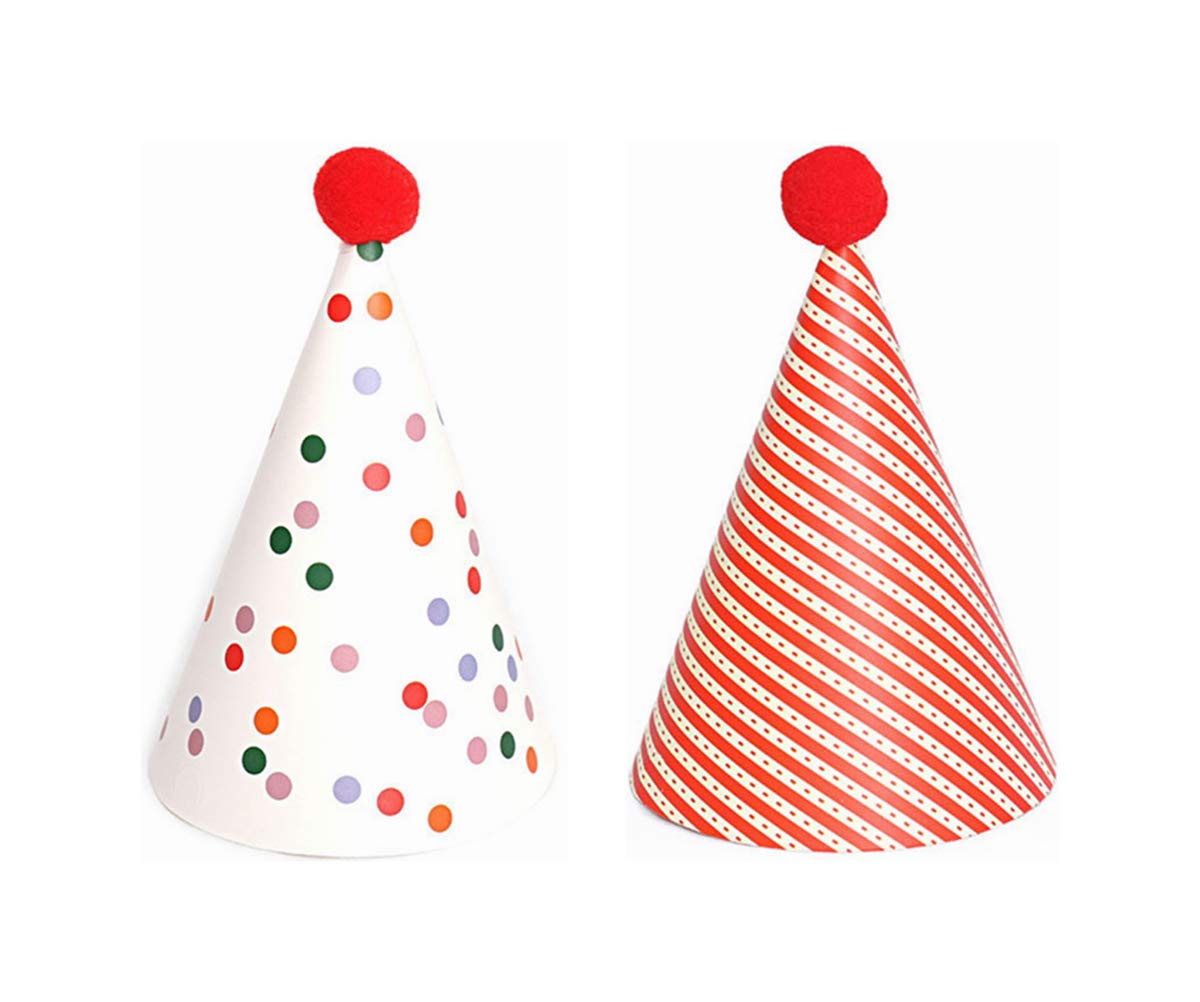5PCS Happy Birthday Party Hats - Cute Unisex Hats for Kids & Adults - Colorful Fancy Dress Party Supplies for Birthday Celebrations & Festive Occasions