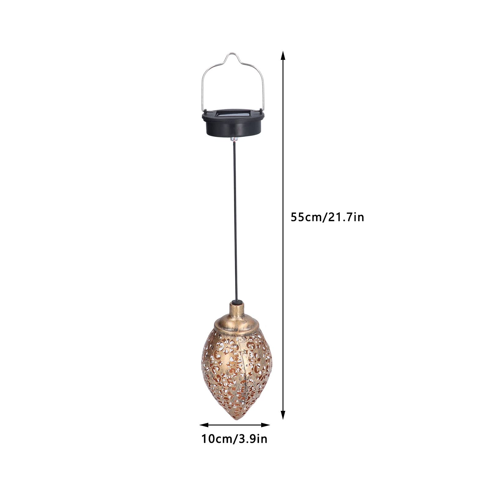 EVTSCAN Solar Wrought Iron Hollow Projection Lamp - 1.2V 0.5W Waterproof Outdoor Solar Drop Chandelier for Garden, Patio, Pathway & Backyard Decor
