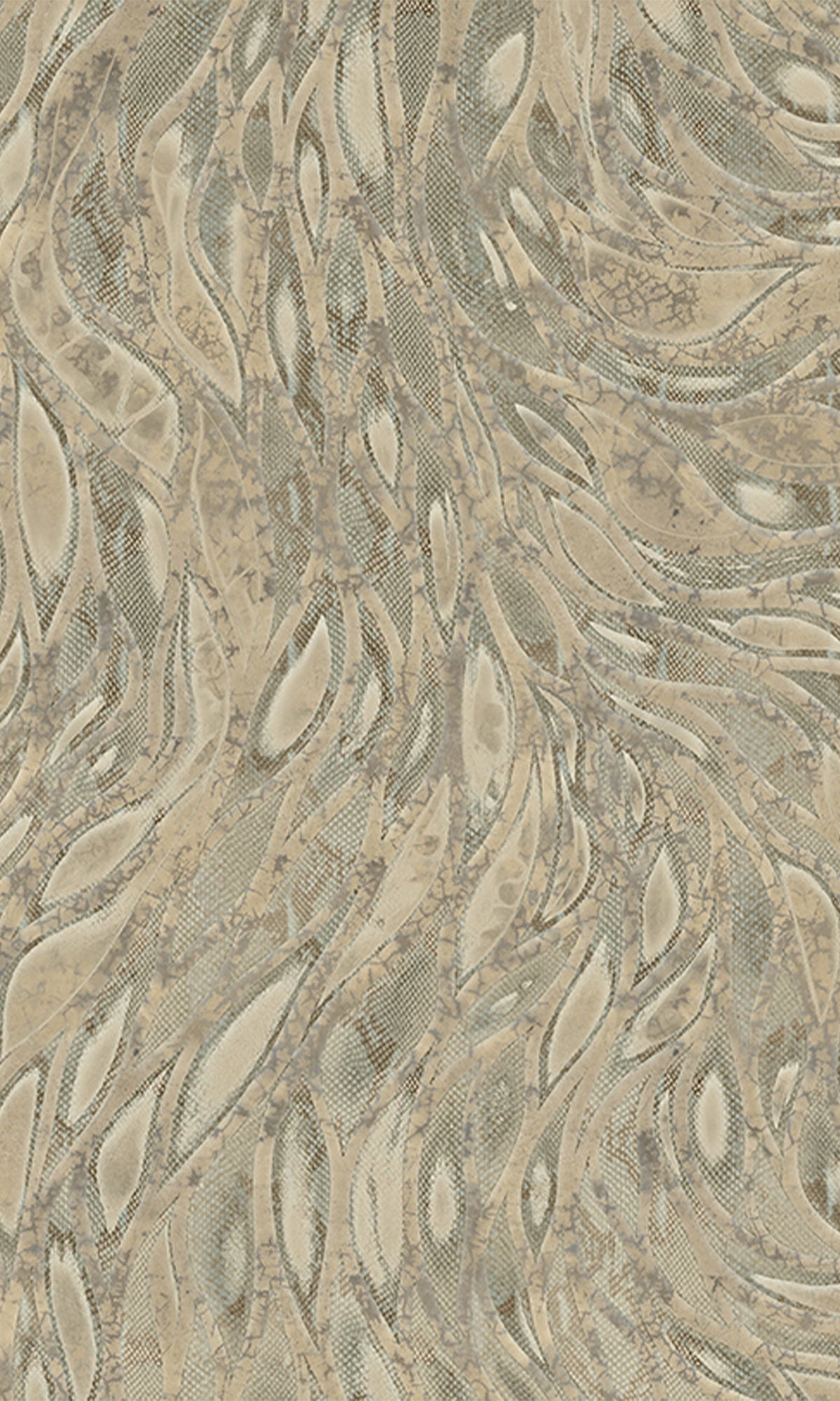 Beige Cascading Faux Snakeskin Mural Wallpaper M2608 Sample - Peel and Stick Removable Wallpaper for Bedroom, Living Room, Office Decor