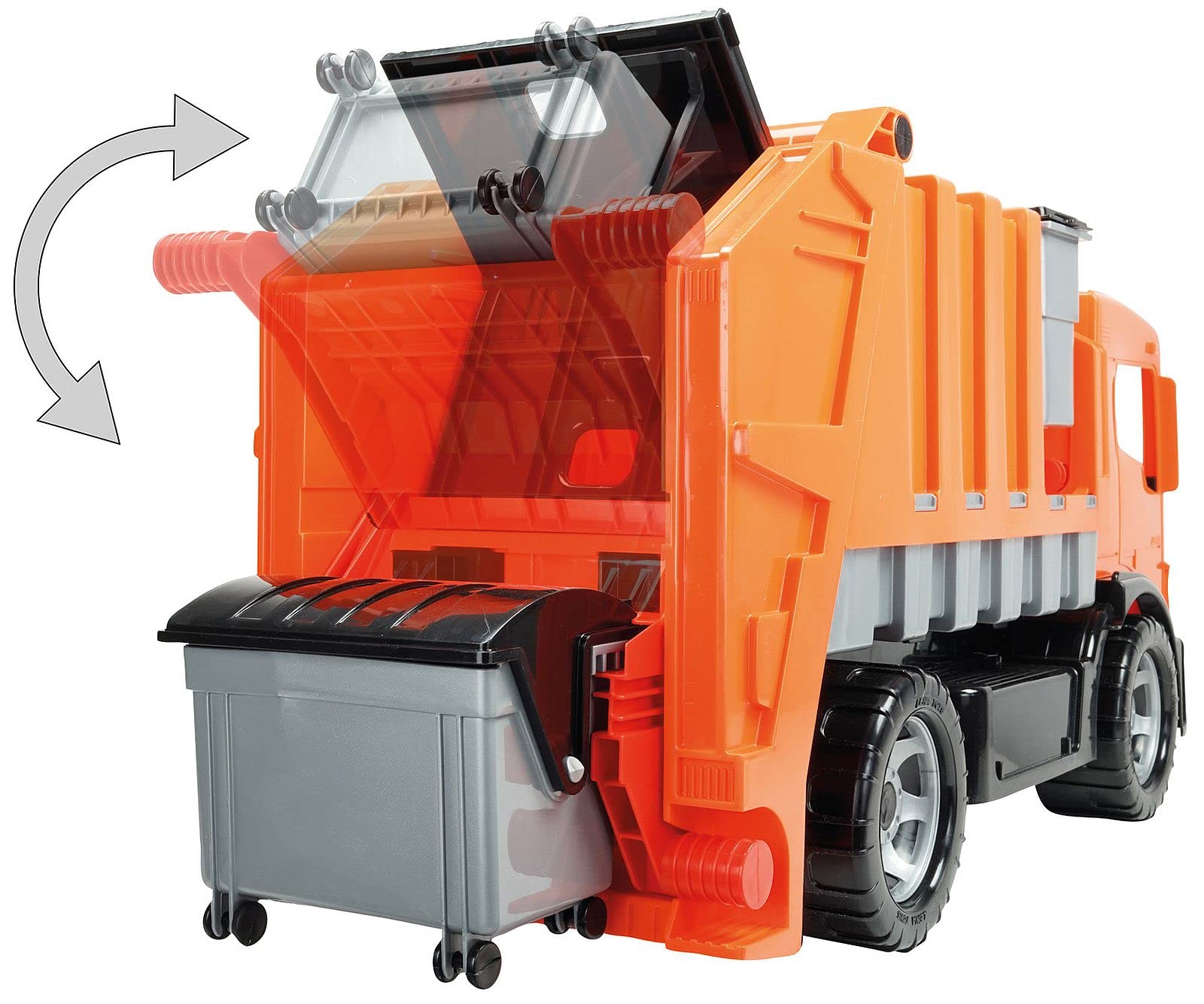 Ksmtoys Construction Toys - Powerful Giants Toy Garbage Truck with Garbage & Recycle Bin, Yellow & Black Dumpster Truck for Kids Ages 3+ | Pretend Play, Educational Toy for Boys & Girls | Perfect for Recycling Awareness & Role-Playing Games