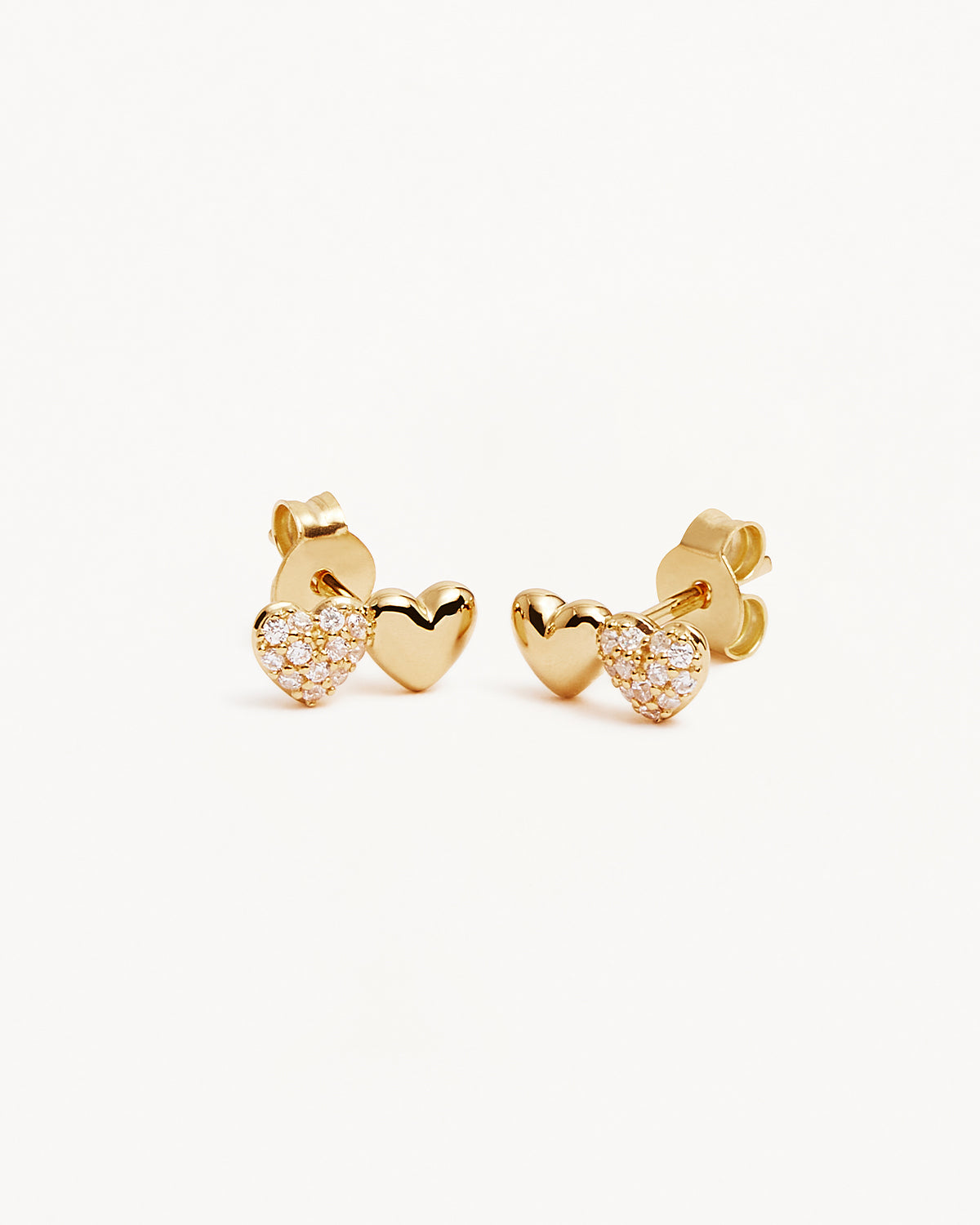 18K Gold Vermeil Always By Your Side Stud Earrings - Elegant Everyday Jewelry for Women, Perfect Gift for Valentine's Day, Anniversary & Special Occasions