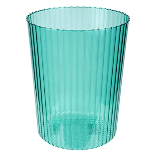 LIFKOME Clear Plastic Round Waste Basket - Small Trash Can for Bathroom, Kitchen, Home & Office - Durable Garbage Bin for Waste Storage & Organization (Perfect for Bedrooms, Laundry Rooms & Dormitories)