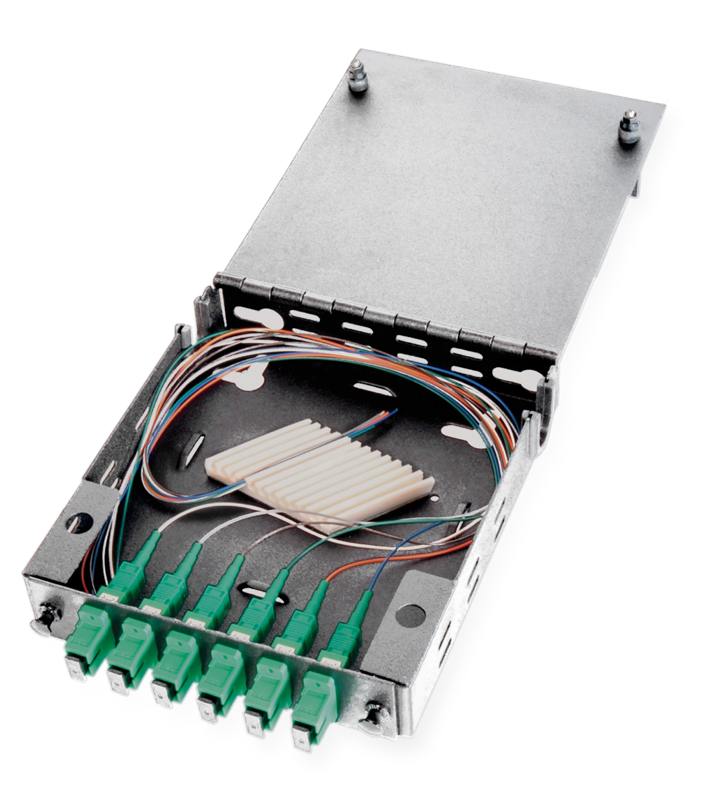 12-Port Blank Wall Mount Fiber Patch Panel - High-Density Fiber Optic Cable Management for Home & Office Network Setup