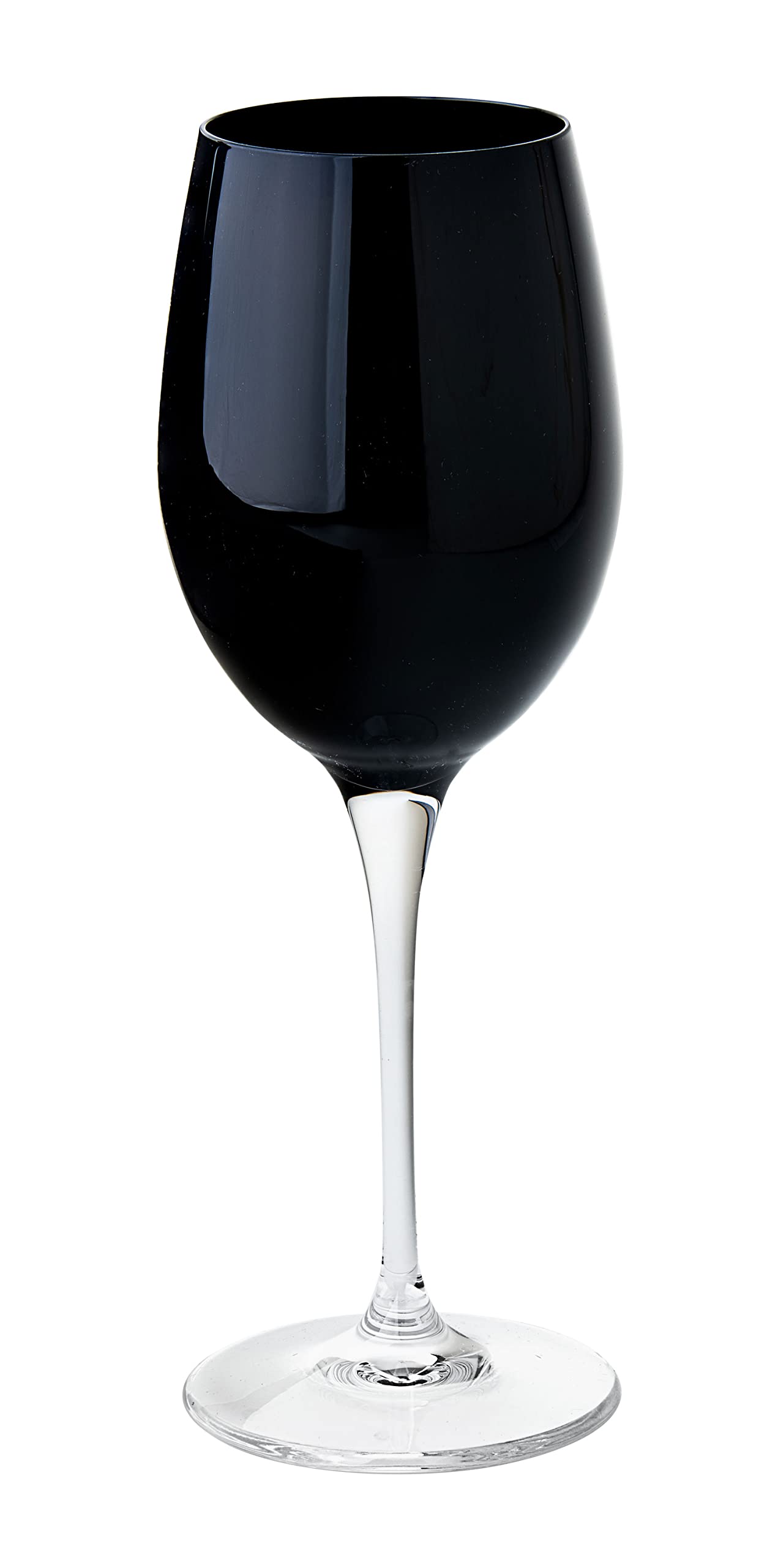 Premium Barski Crystal Goblet Set - 6 Elegant Stemmed White Wine Glasses (14 oz) - Bold Black Design, Made in Europe - Perfect for Fine Dining, Wedding Receptions & Home Entertaining