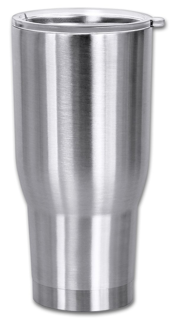 Premium Vacuum Insulated Stainless Steel Travel Mug - 32 oz Double Wall Thermal Coffee Tumbler with Leak-Proof Lid (Silver) - Ideal for Hot & Cold Drinks, Commuting, Camping & Office Use