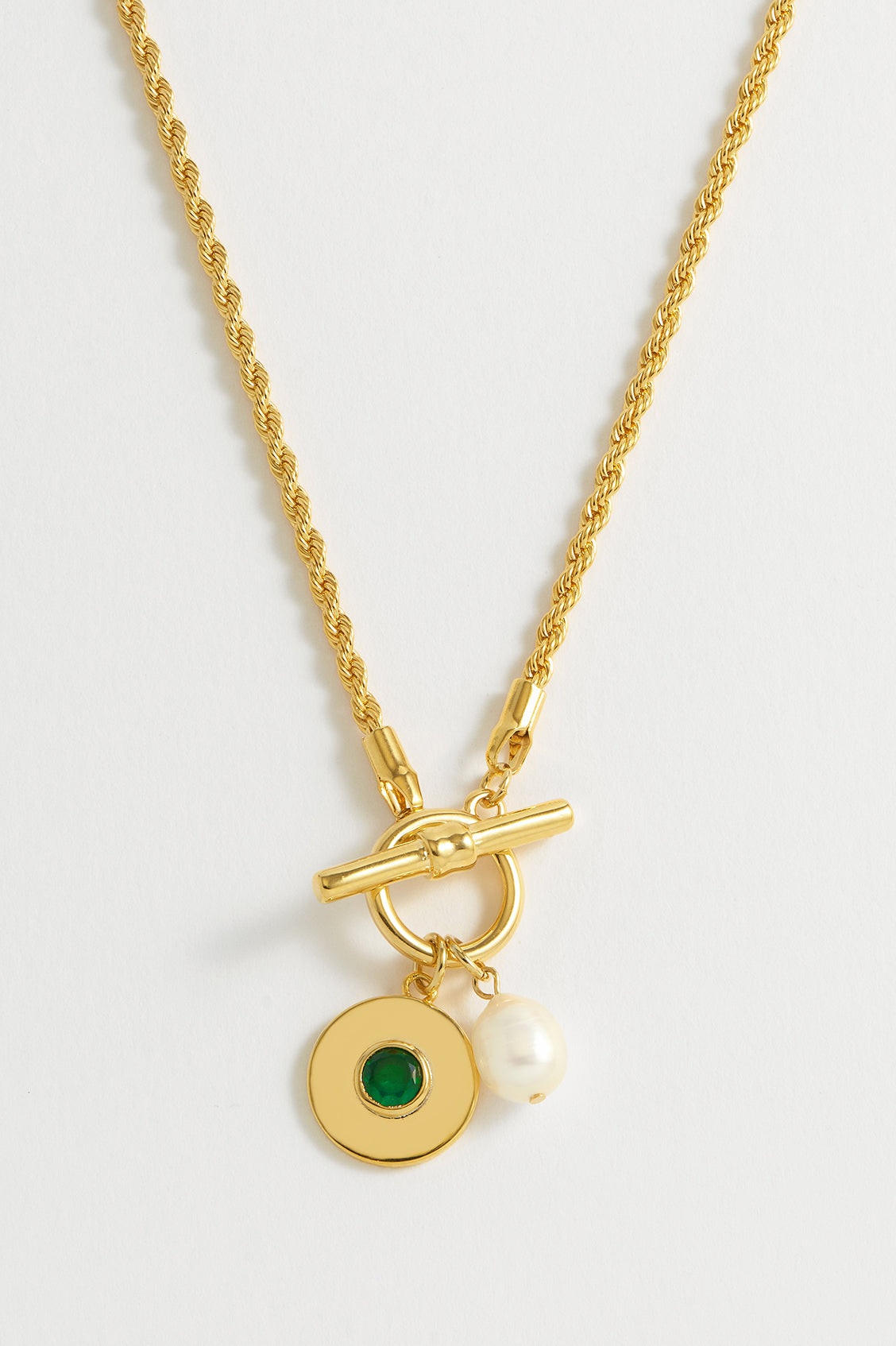 Elegant Pearl CZ T-Bar Rope Necklace for Women - Perfect for Weddings, Parties & Everyday Wear