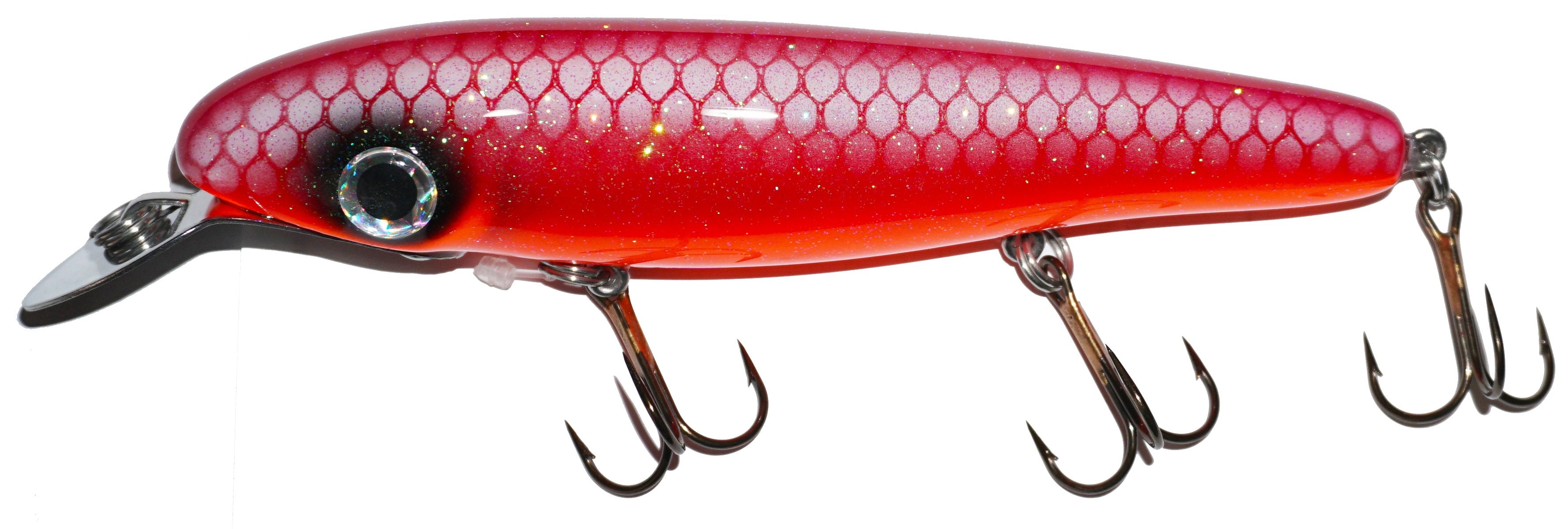 Big Fork Reef Digger Mid Range Crankbait Straight Model Fishing Lure - Perfect for Bass, Walleye, and Trout Fishing in Lakes and Rivers