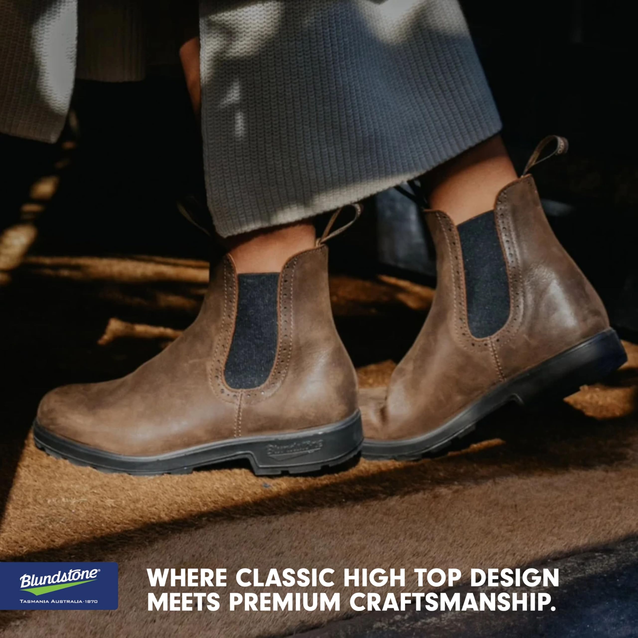Blundstone High Top Chelsea Boots for Women - Waterproof Leather Ankle Boots with Comfortable Cushioning - Perfect for Hiking, Work & Everyday Wear
