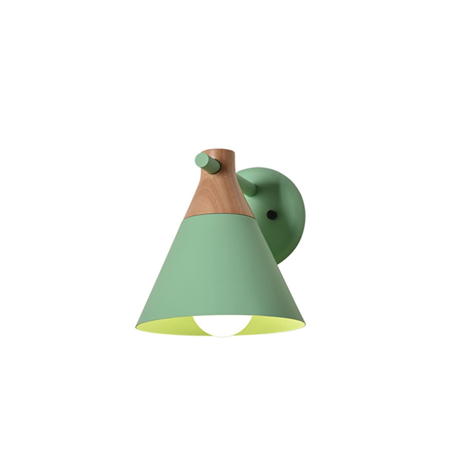 Modern Minimalist Macaron Wall Lamp - LED Bedroom Light for Kids Room, Living Room, Hallway & Bedside - Cool White & Green Candle Wall Sconce | Perfect for Nursery Decor, Cozy Reading Nook & Ambient Lighting