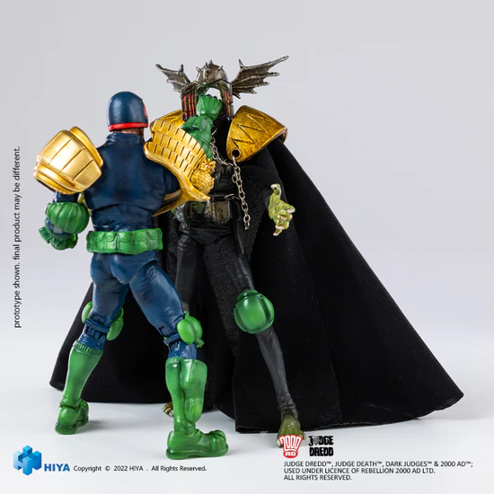 PRE ORDER - Hiya 1/18 Scale 4-Inch Judge Dredd Action Figure - Exquisite Mini Series Collectible - Gaze Into The Fist of Dredd - Perfect for Display, Collecting & Action Figure Battles