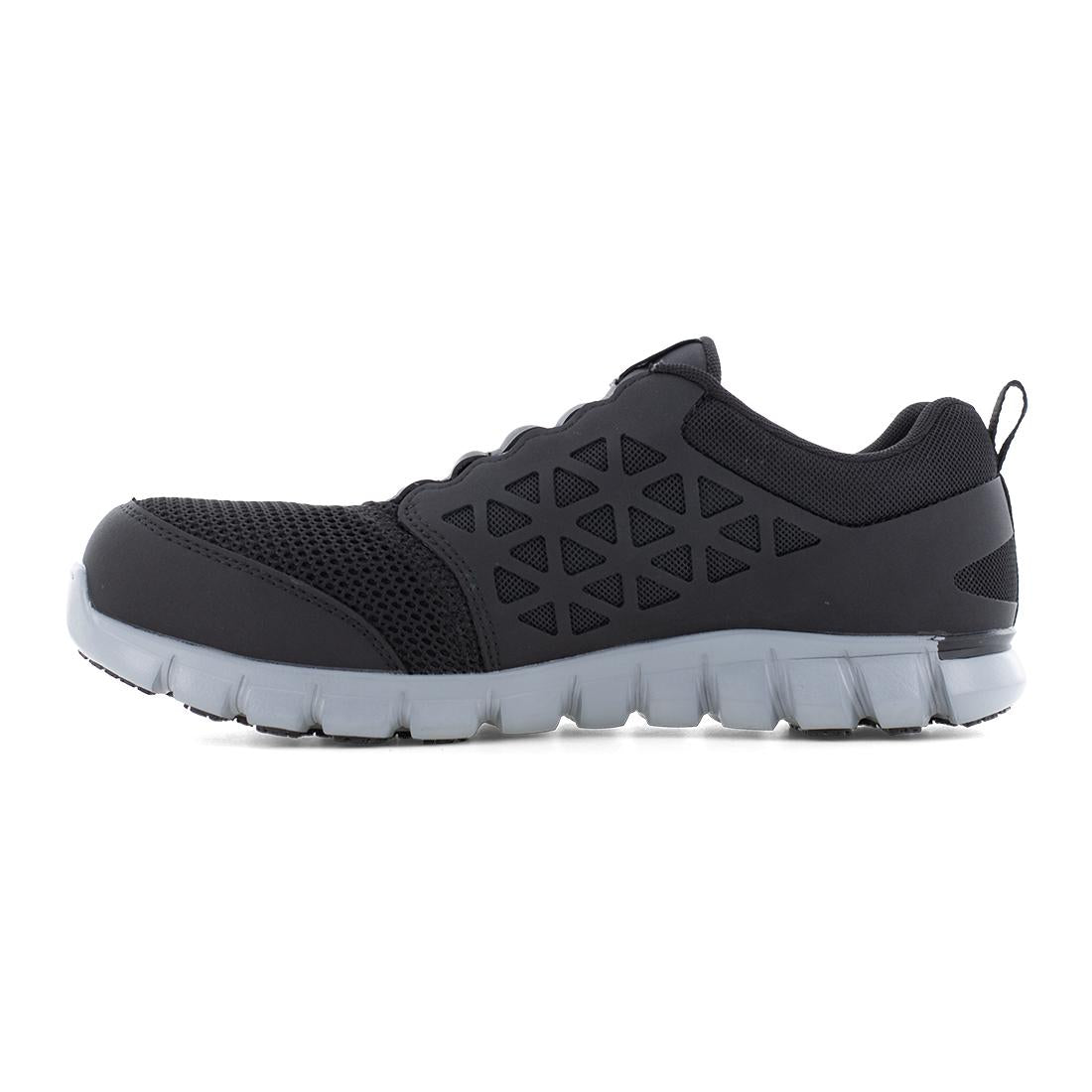 Slip-Resistant Composite Toe Slip-On Work Shoes for Men - Black | Lightweight & Comfortable Safety Shoes for Construction, Warehouse & Industrial Work