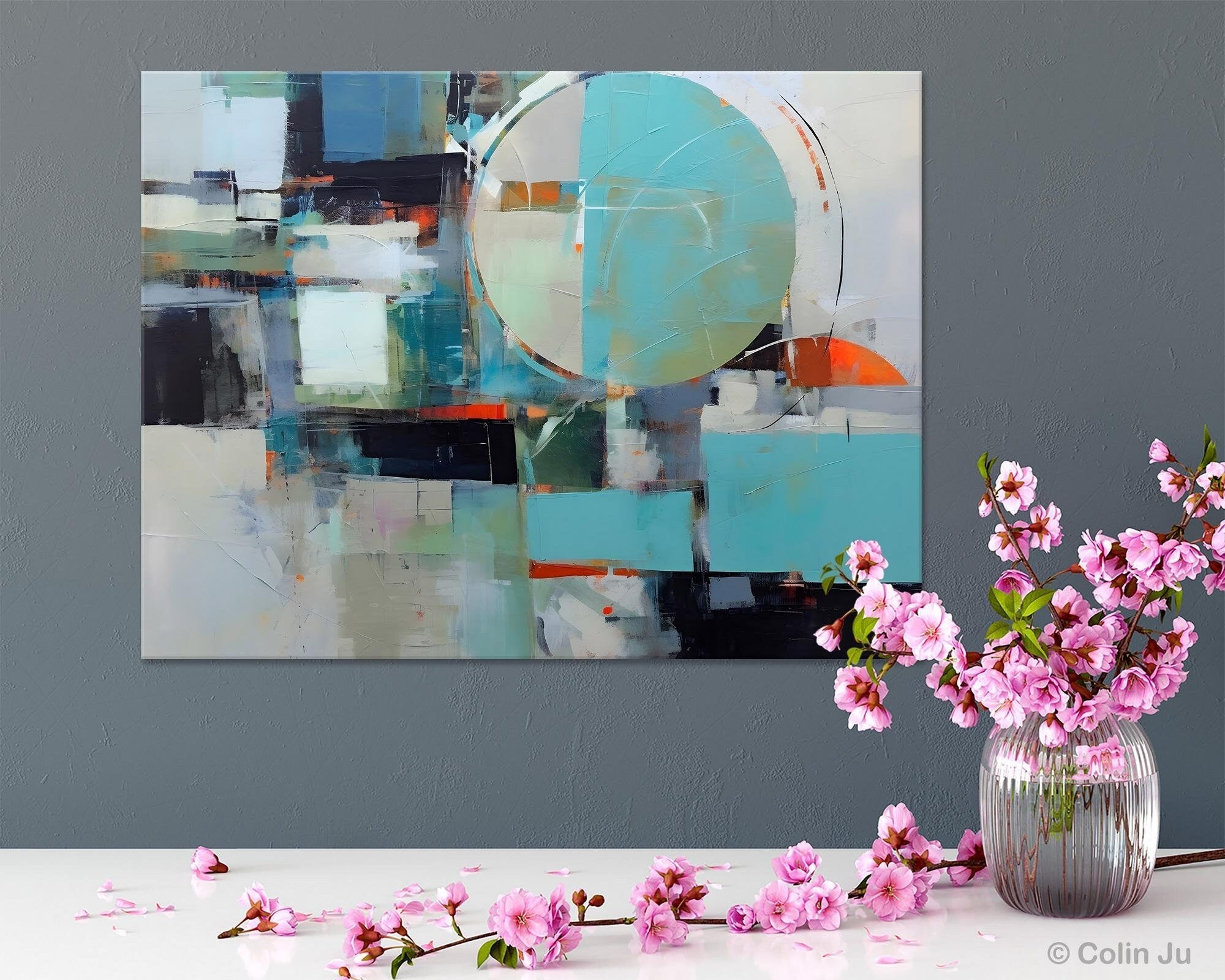 Extra Large Modern Canvas Paintings - Hand Painted Wall Art for Bedroom Decor | Original Acrylic Artwork on Canvas - Perfect for Living Room, Office & Home Interior Design