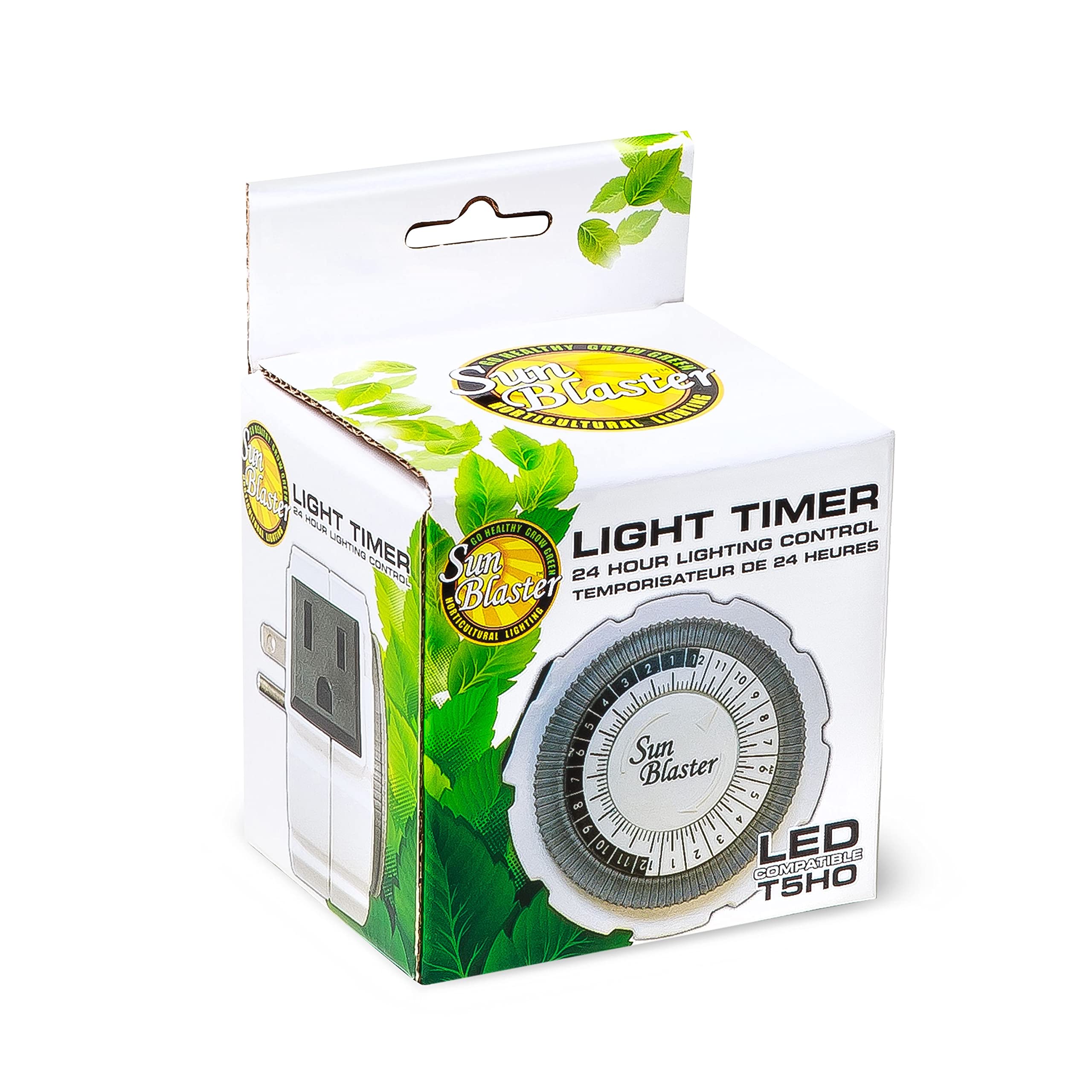 SunBlaster 15 Amp 24 Hour Mechanical Timer for Indoor Use - Single Outlet Plug-in Timer (1400599) - Perfect for Lights, Fans, Pumps & Holiday Decorations