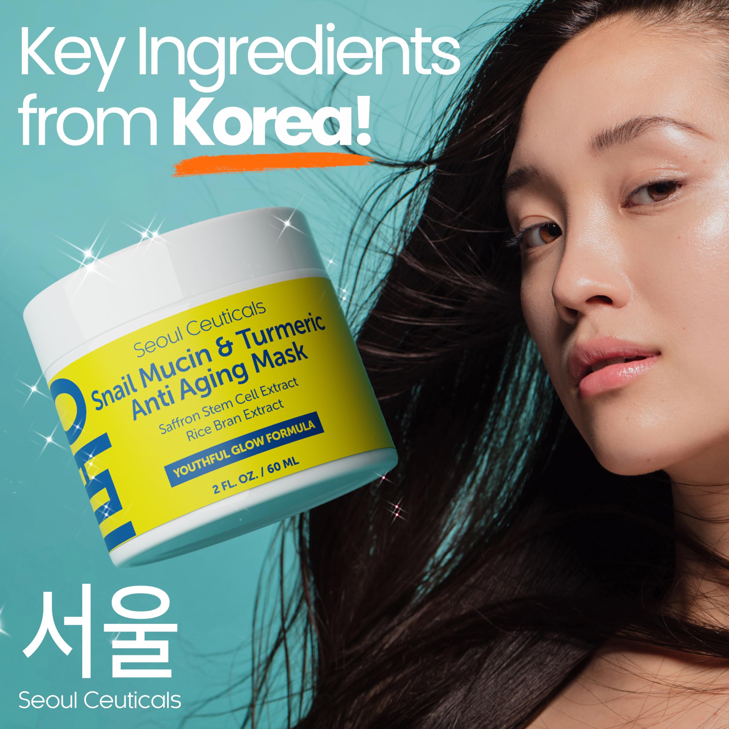 Korean Snail Mucin Turmeric Face Mask - Anti-Aging K-Beauty for Youthful Glow | Skincare & Spa Days