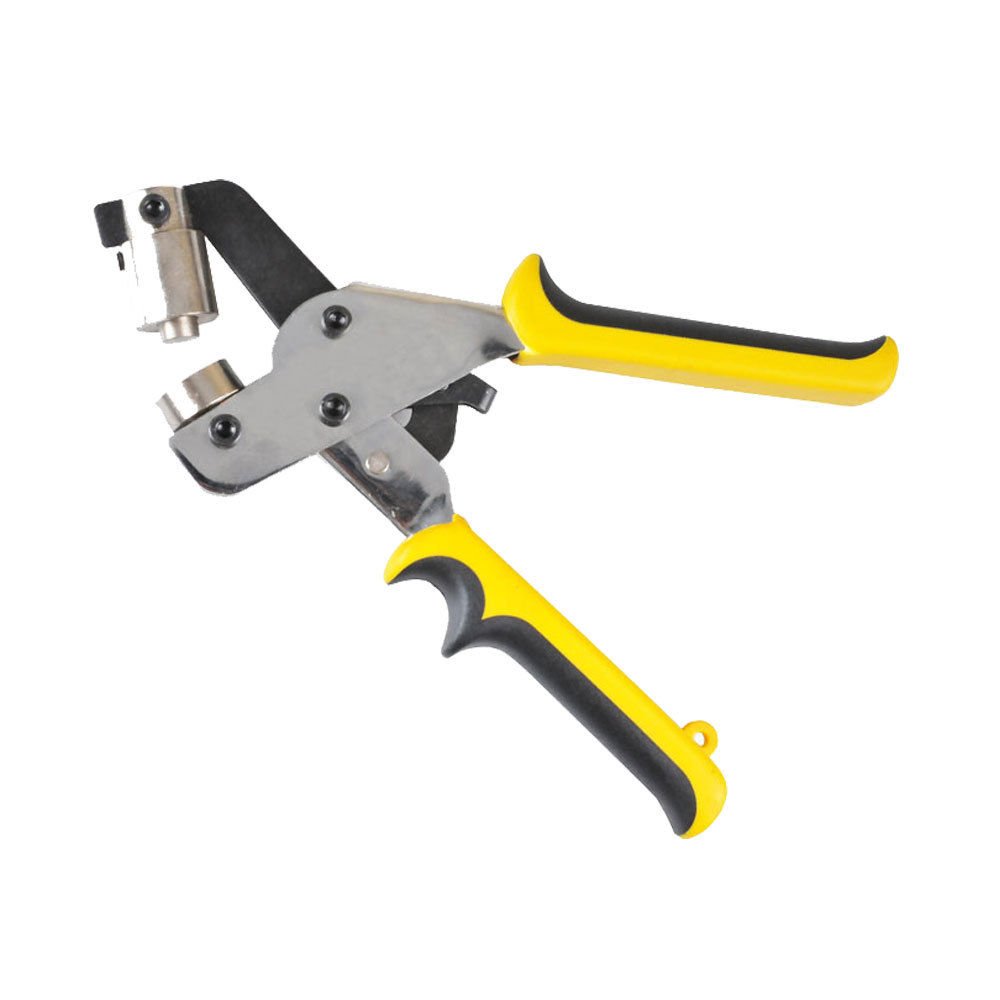 Portable Hand Press Grommet Tool Kit with 500pcs Yellow Eyelets - Heavy Duty Hole Punch for Vinyl Banners, Signs, Tarps & Fabric - Perfect for DIY Projects, Home Repairs & Professional Sign Making
