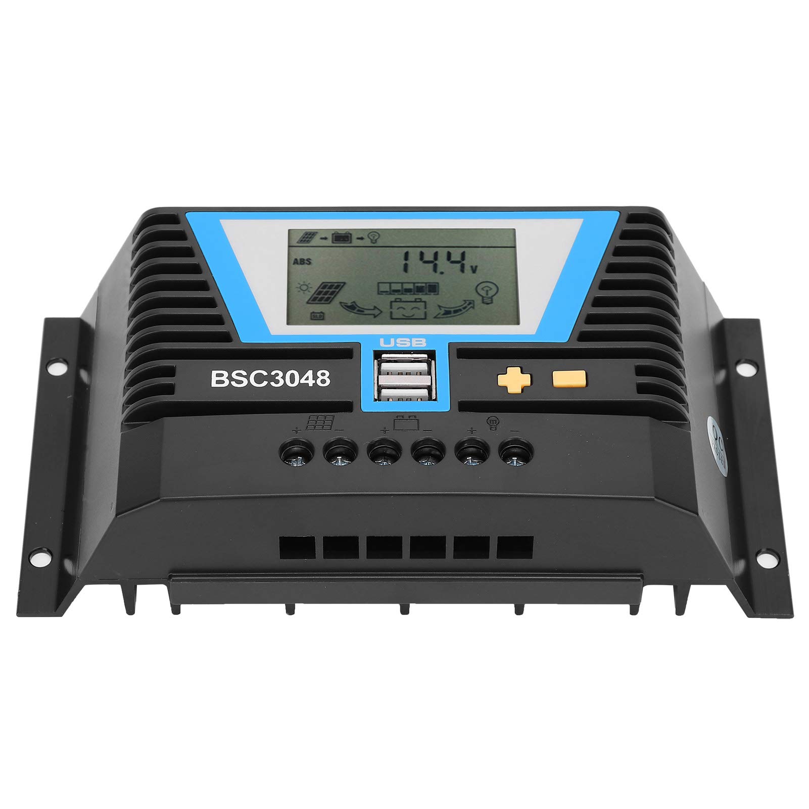 Best Solar Charge Controller 12V/24V/36V/48V - Intelligent MPPT Energy Regulator for Lead Acid/Lithium Batteries - Perfect for RV, Boat, Off-Grid & Home Solar Systems