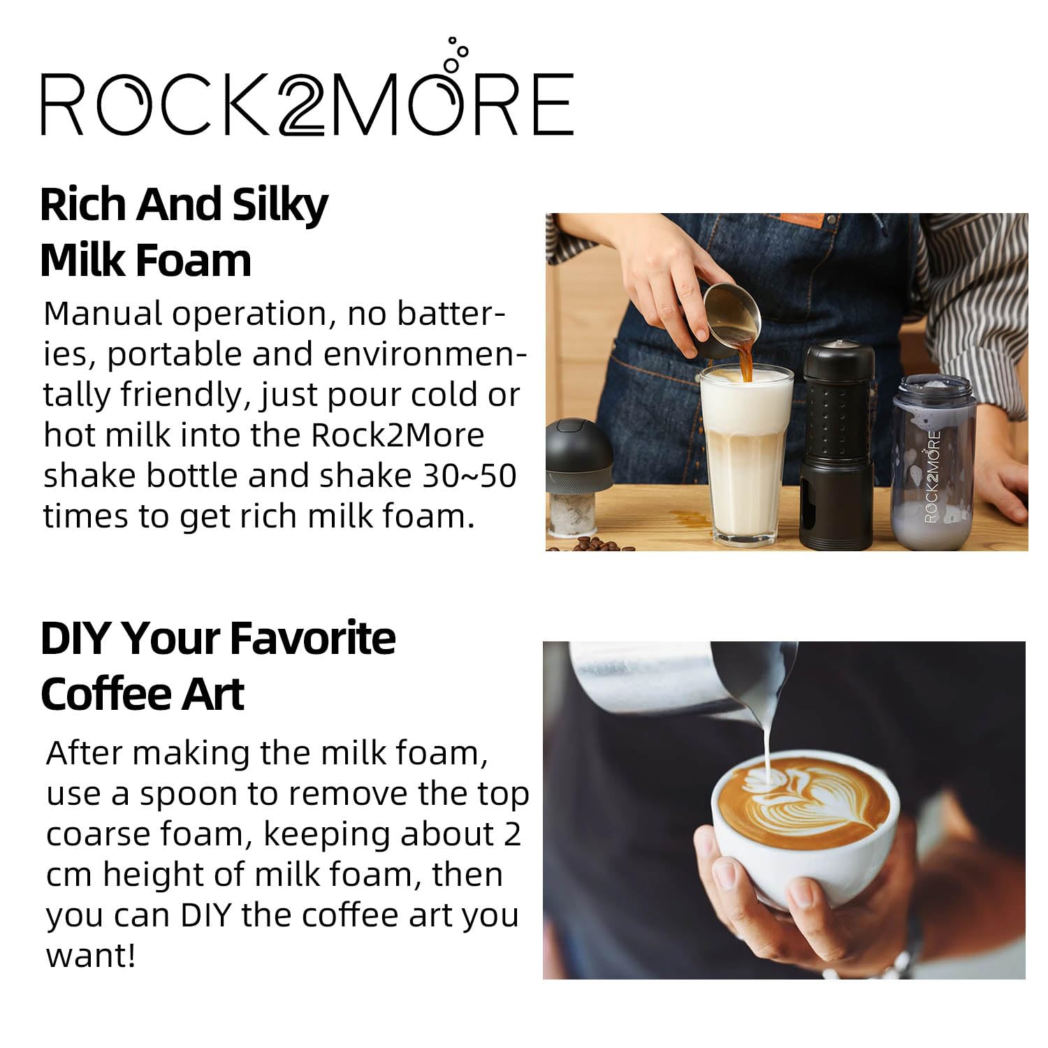 STARESSO MINI Portable Espresso Machine - 2-in-1 Travel Coffee Maker & Manual Milk Frother | Compatible with Nespresso Capsules & Ground Coffee | Perfect for Camping, Office & Home Use (White)