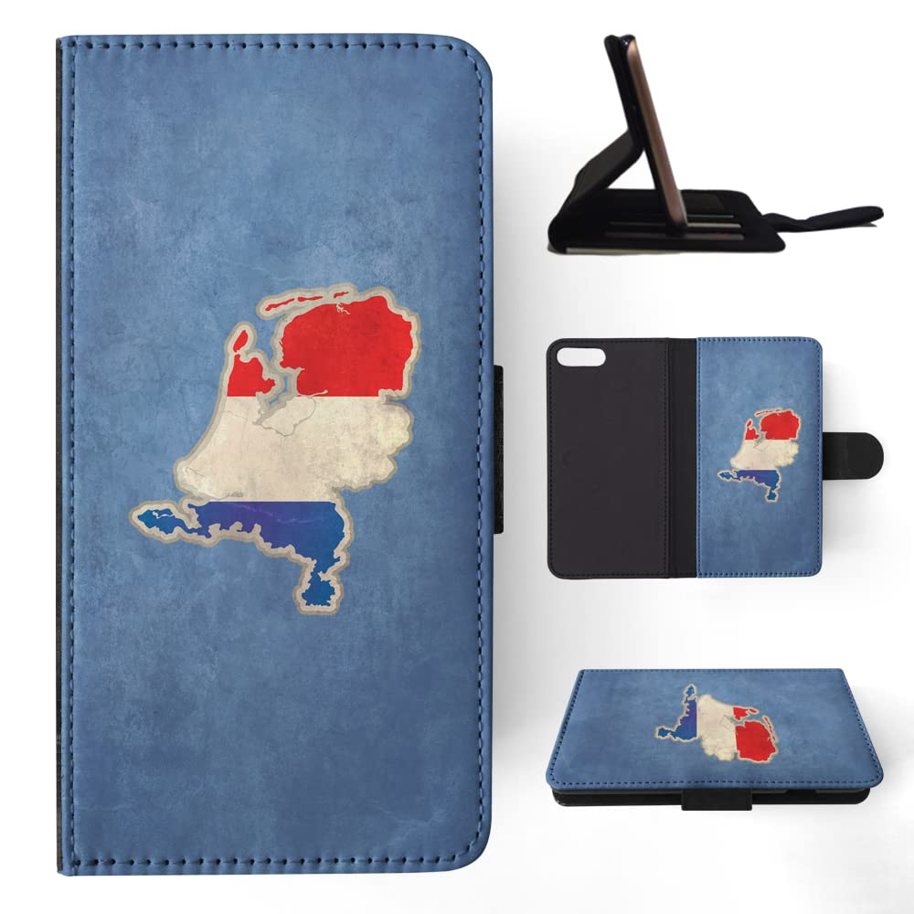 Netherlands National Flag Flip Wallet Phone Case for Apple iPhone 7 Plus & iPhone 8 Plus - Stylish Protective Cover with Card Slots for Daily Use, Travel & Business