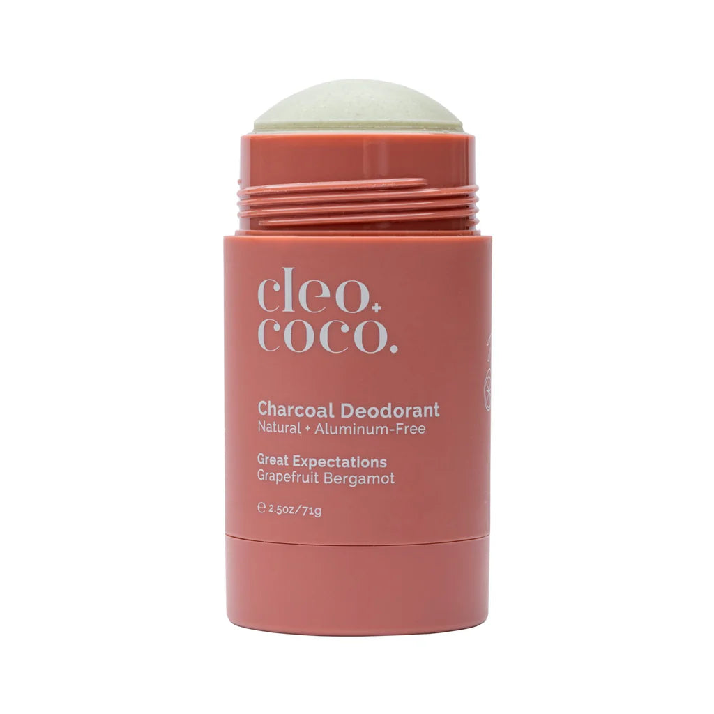 Natural Charcoal Deodorant for Women & Men - Great Expectations Grapefruit Bergamot Scent, Aluminum-Free & Long-Lasting - Perfect for Gym, Work & Daily Freshness