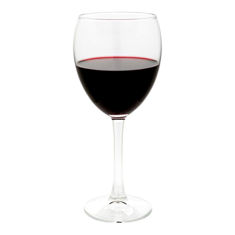 Restaurantware Cascata 14oz Red Wine Glasses Set of 12 - Durable Tempered Glass Stemware for Red & White Wine | Chip-Resistant, Fine-Blown, Dishwasher Safe | Perfect for Dinner Parties, Weddings & Fine Dining