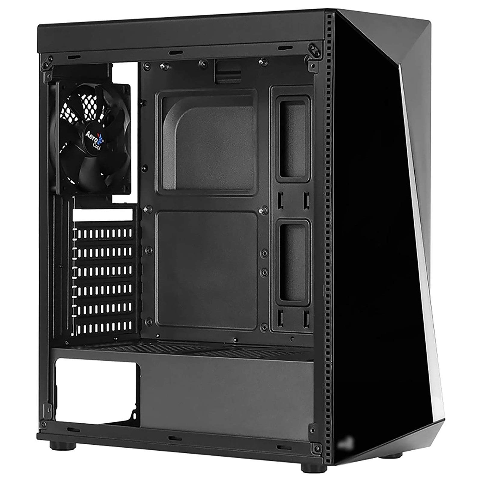 ATX Mid-Tower Gaming PC Case with Tempered Glass Side Panel, USB 3.0/2.0 Ports, RGB Lighting & Water Cooling Support - Perfect for Gaming Rigs & Custom Builds