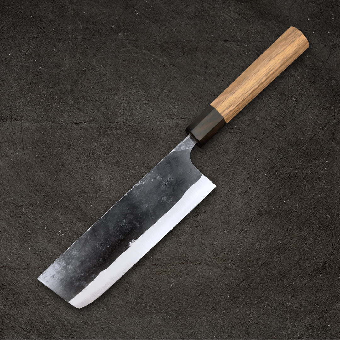 Premium Ishizuchi Blue #2 Kurouchi Nakiri Knife 165mm (6.5