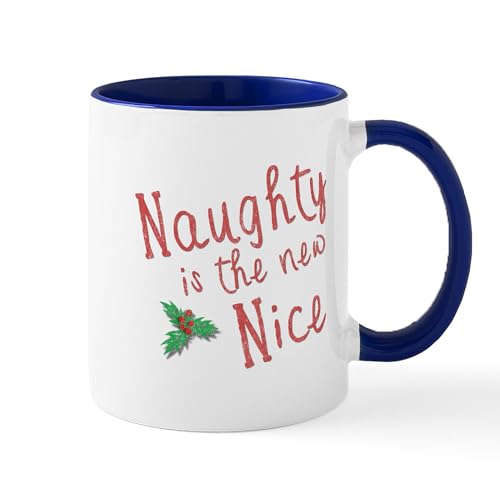 White/Navy Inside - Naughty Is The New Nice Mug