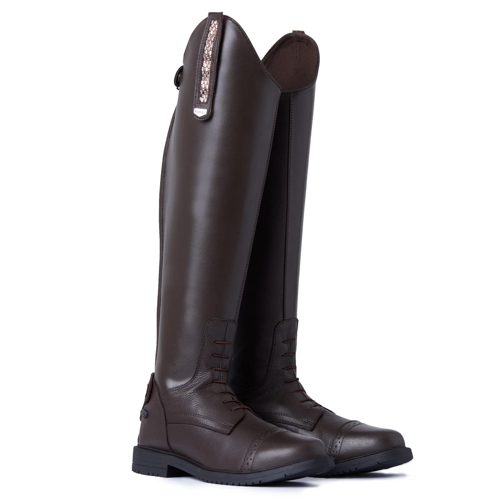 HORZE Verona Women's Tall Field Boots - Waterproof Equestrian Riding Boots for Horseback Riding & Outdoor Activities